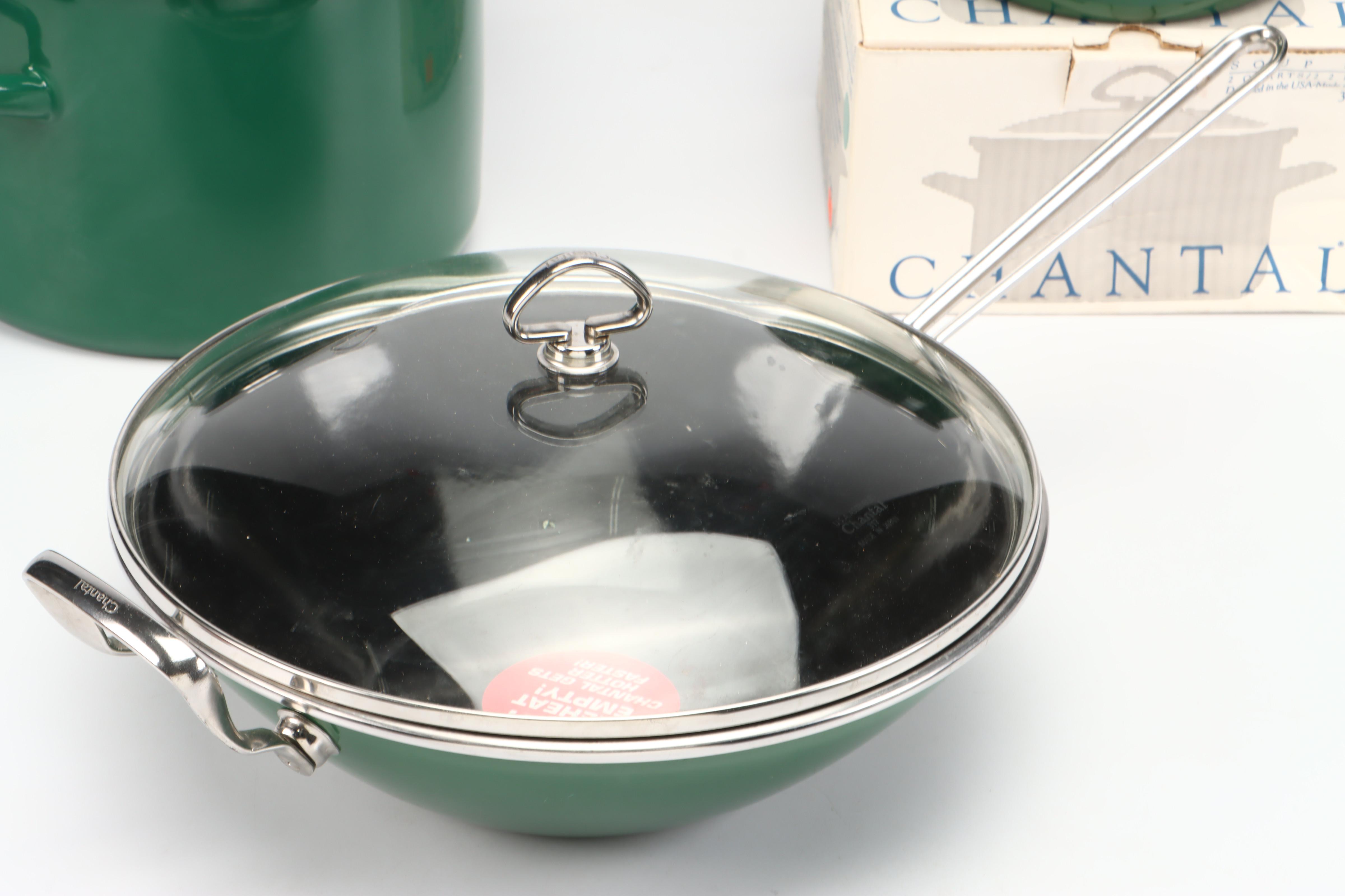Chantal Green Enameled Pots and Pans
