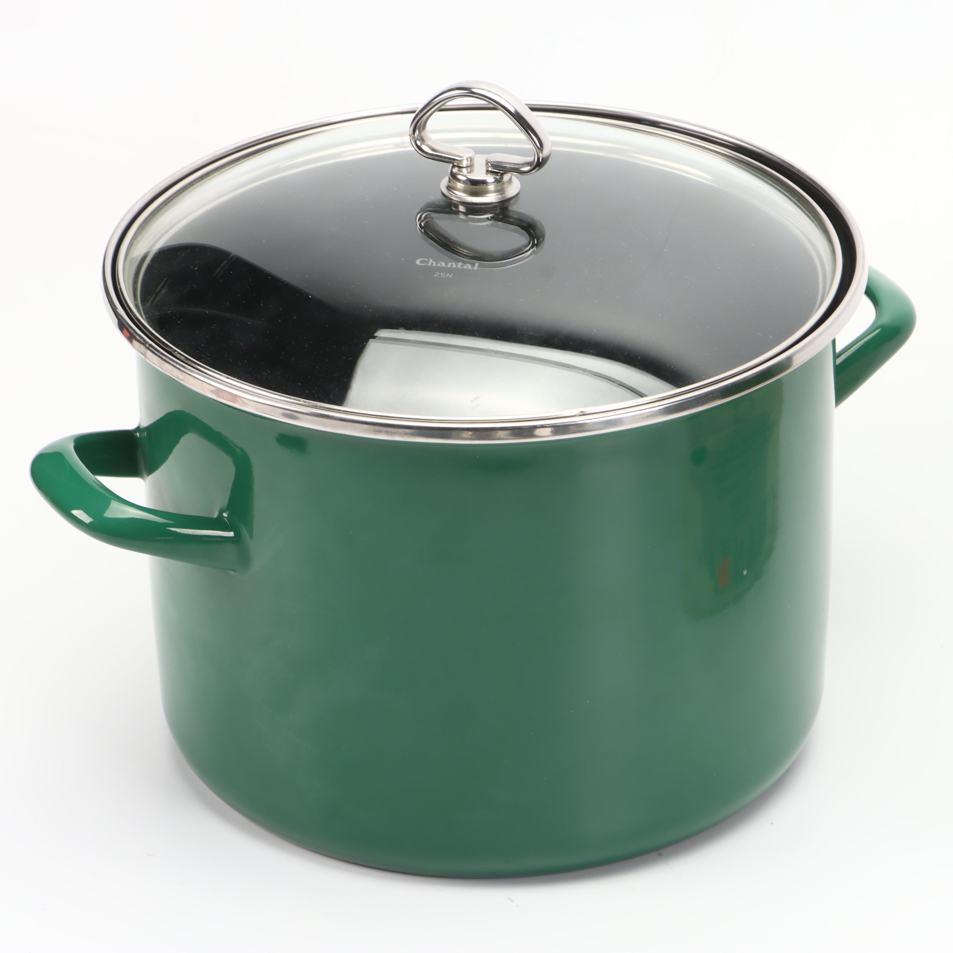 Chantal Green Enameled Pots and Pans