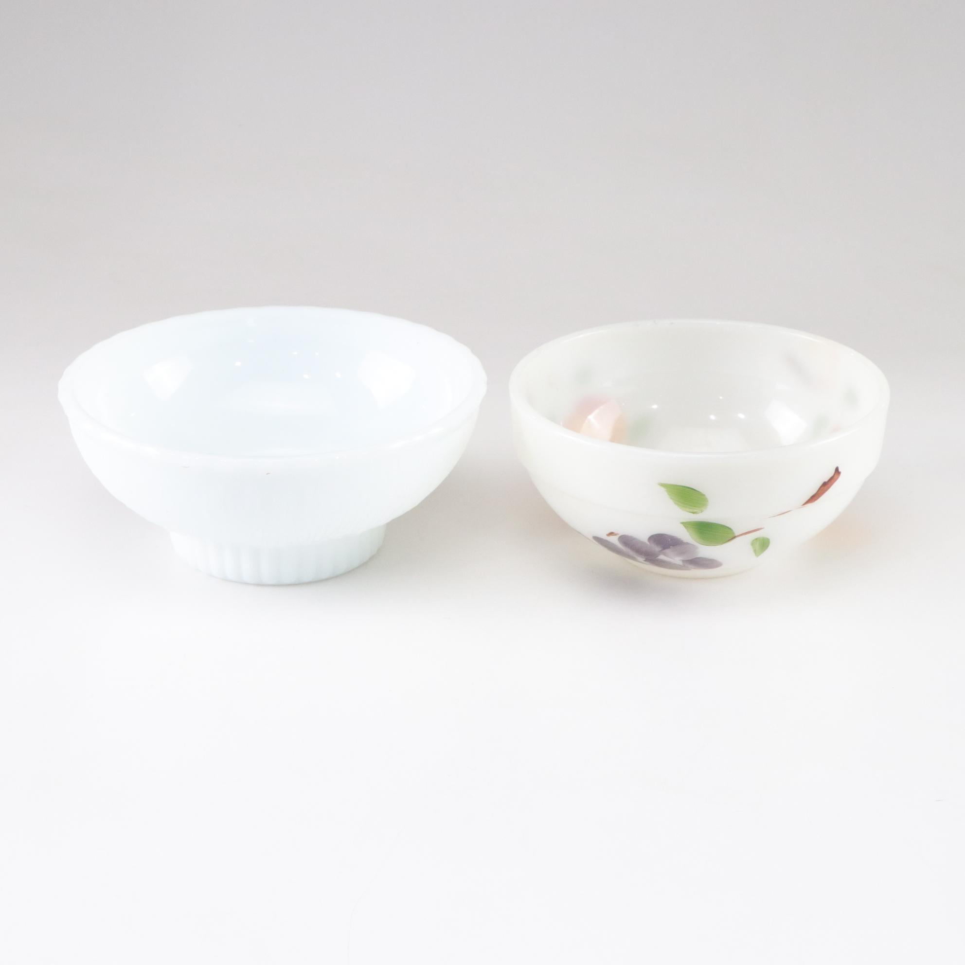 Copper Molds, Milk Glass Bowls, and Other Vintage Kitchen Items