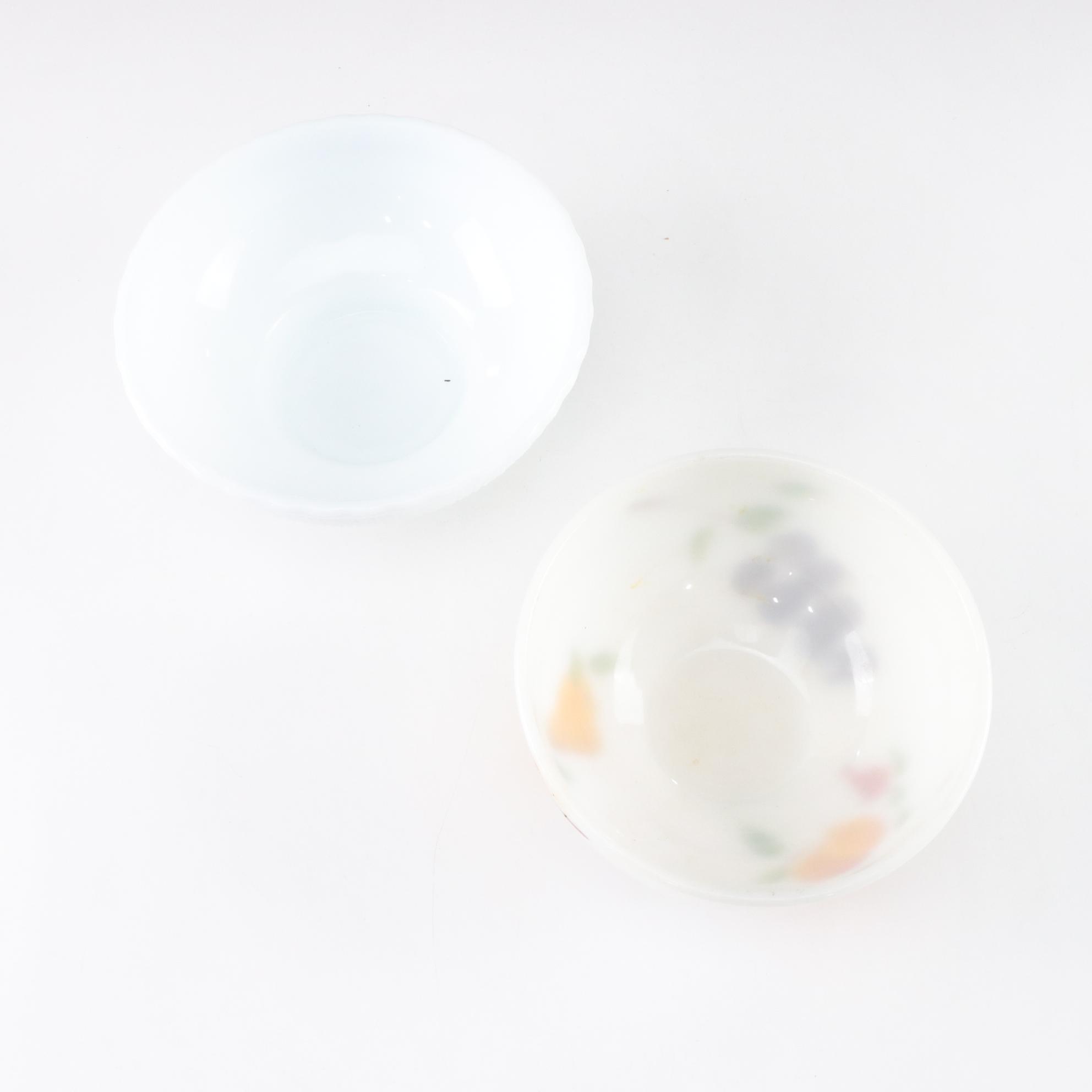 Copper Molds, Milk Glass Bowls, and Other Vintage Kitchen Items