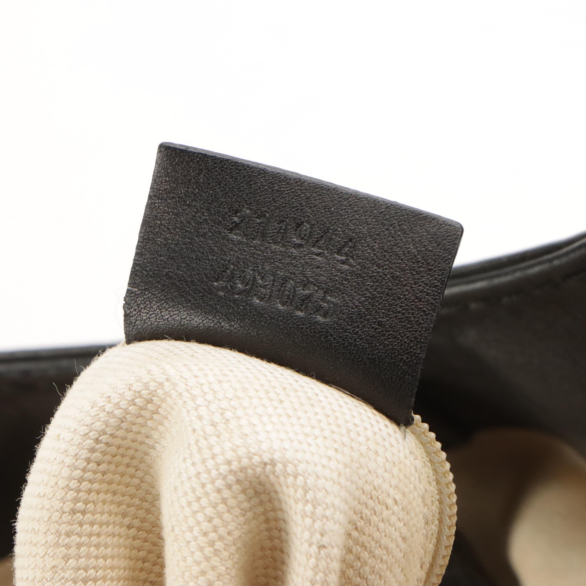 Gucci Medium Sukey Top Handle Tote in Black Guccissima Leather