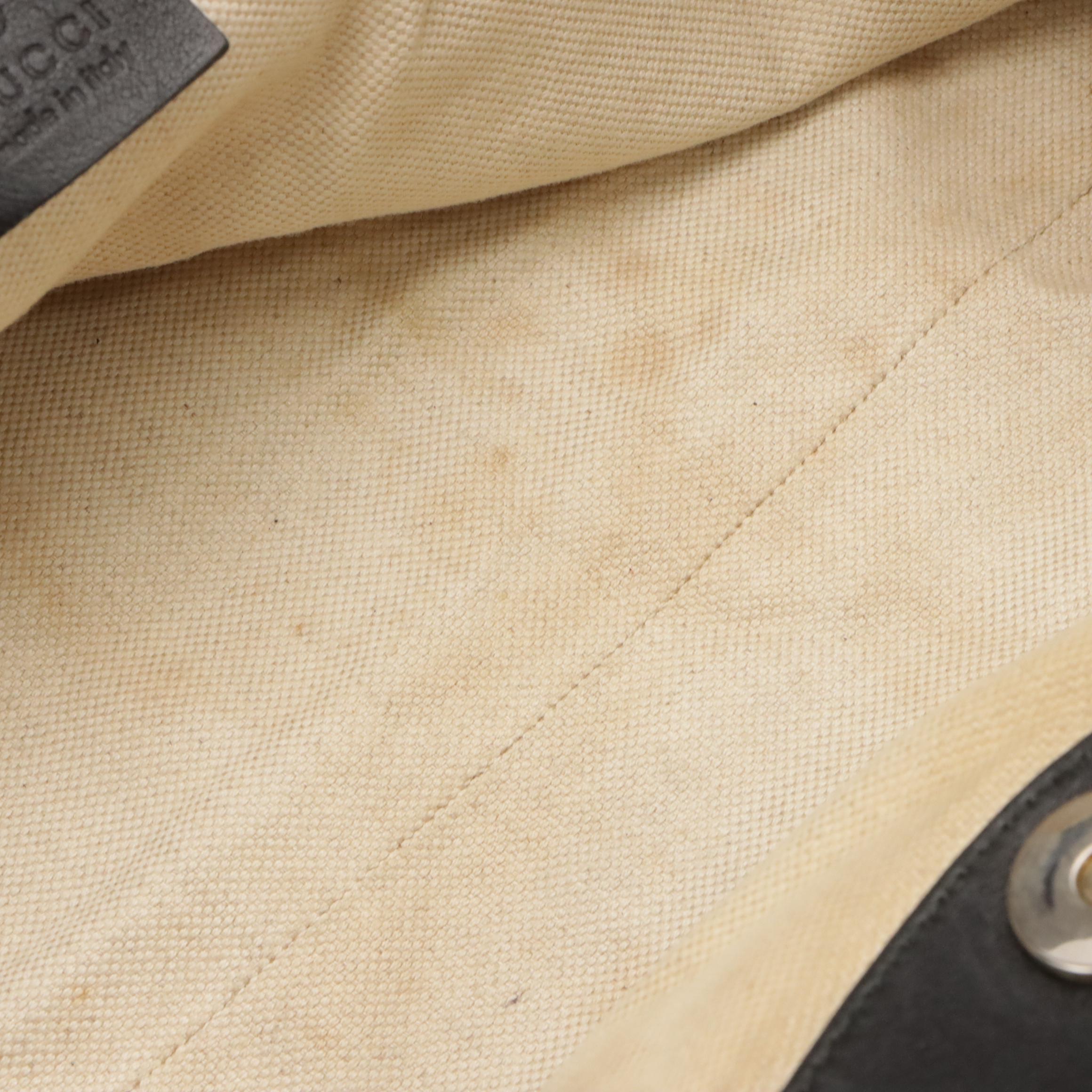 Gucci Medium Sukey Top Handle Tote in Black Guccissima Leather