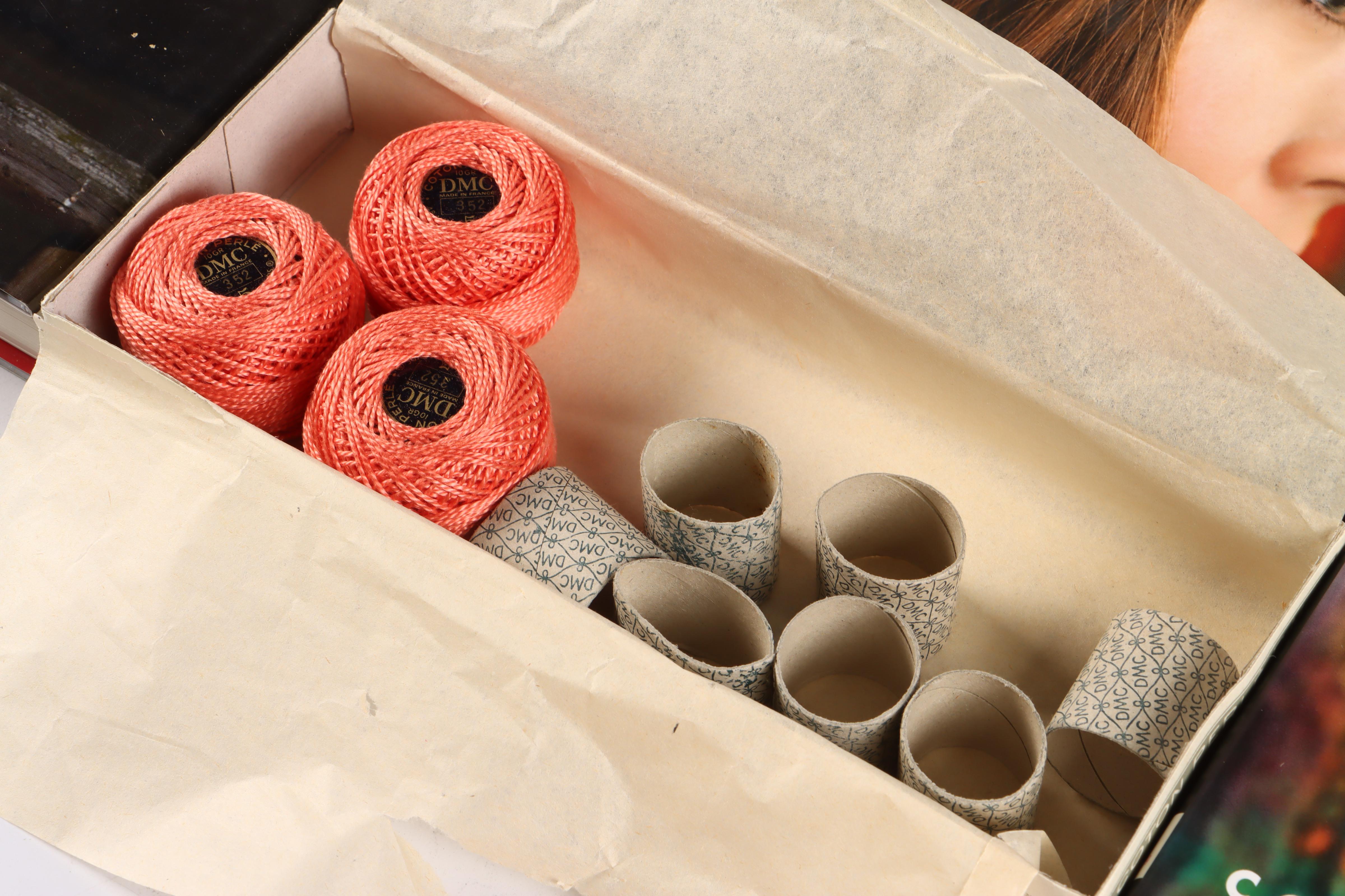 "Vogue Knitting" and "Knit Noro" Books with Knitting Samples and Threads