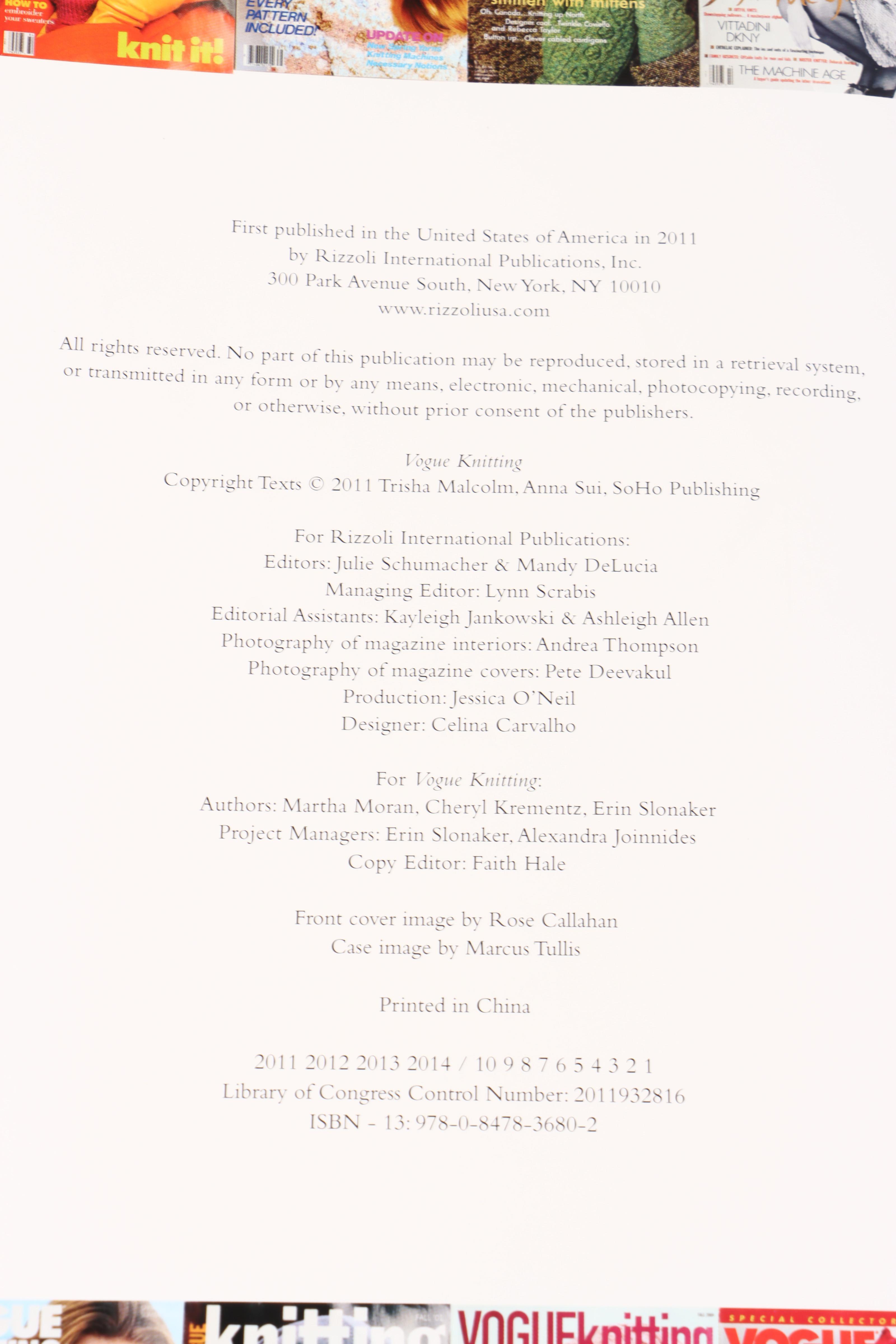 "Vogue Knitting" and "Knit Noro" Books with Knitting Samples and Threads