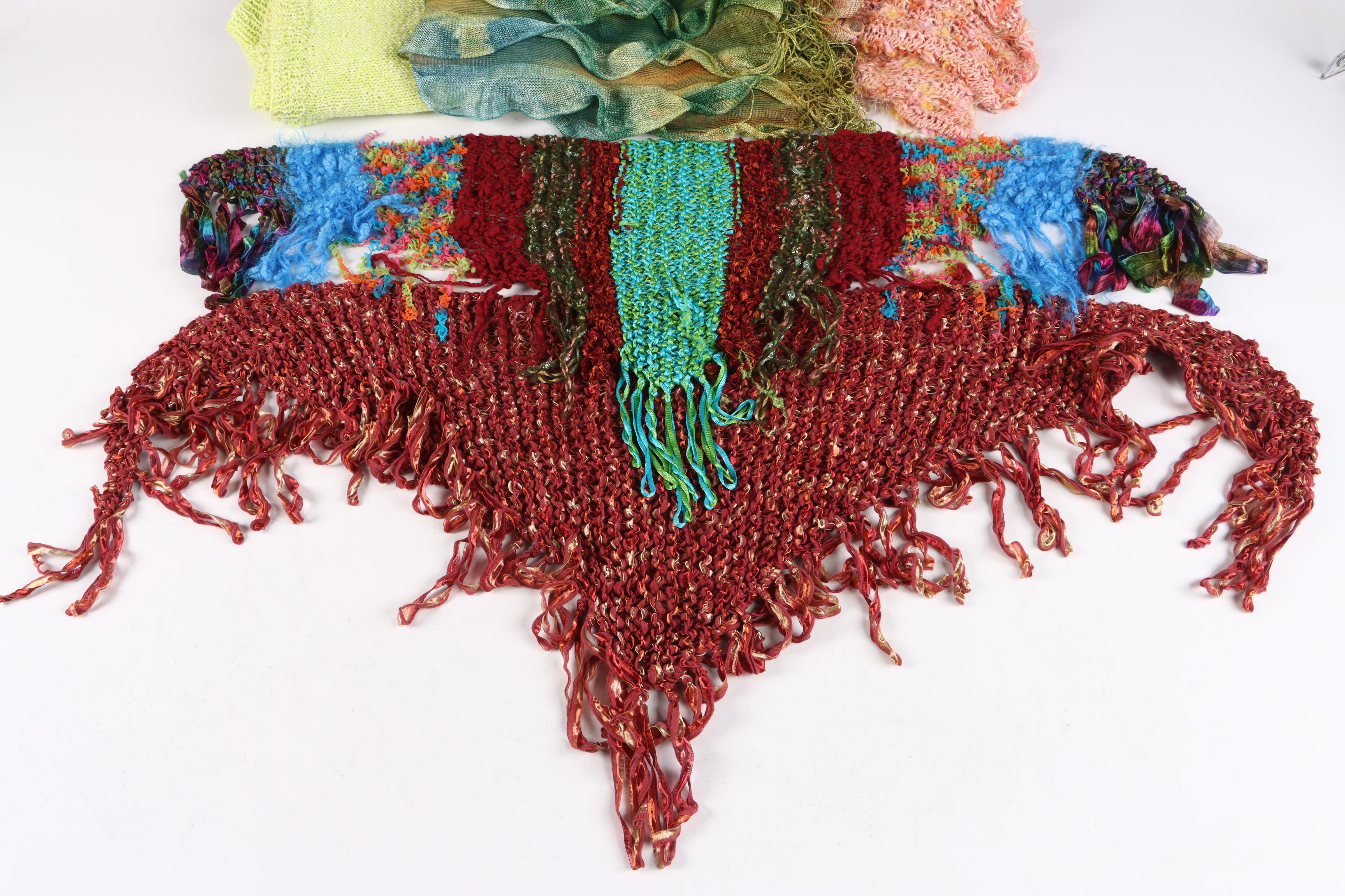 "Vogue Knitting" and "Knit Noro" Books with Knitting Samples and Threads