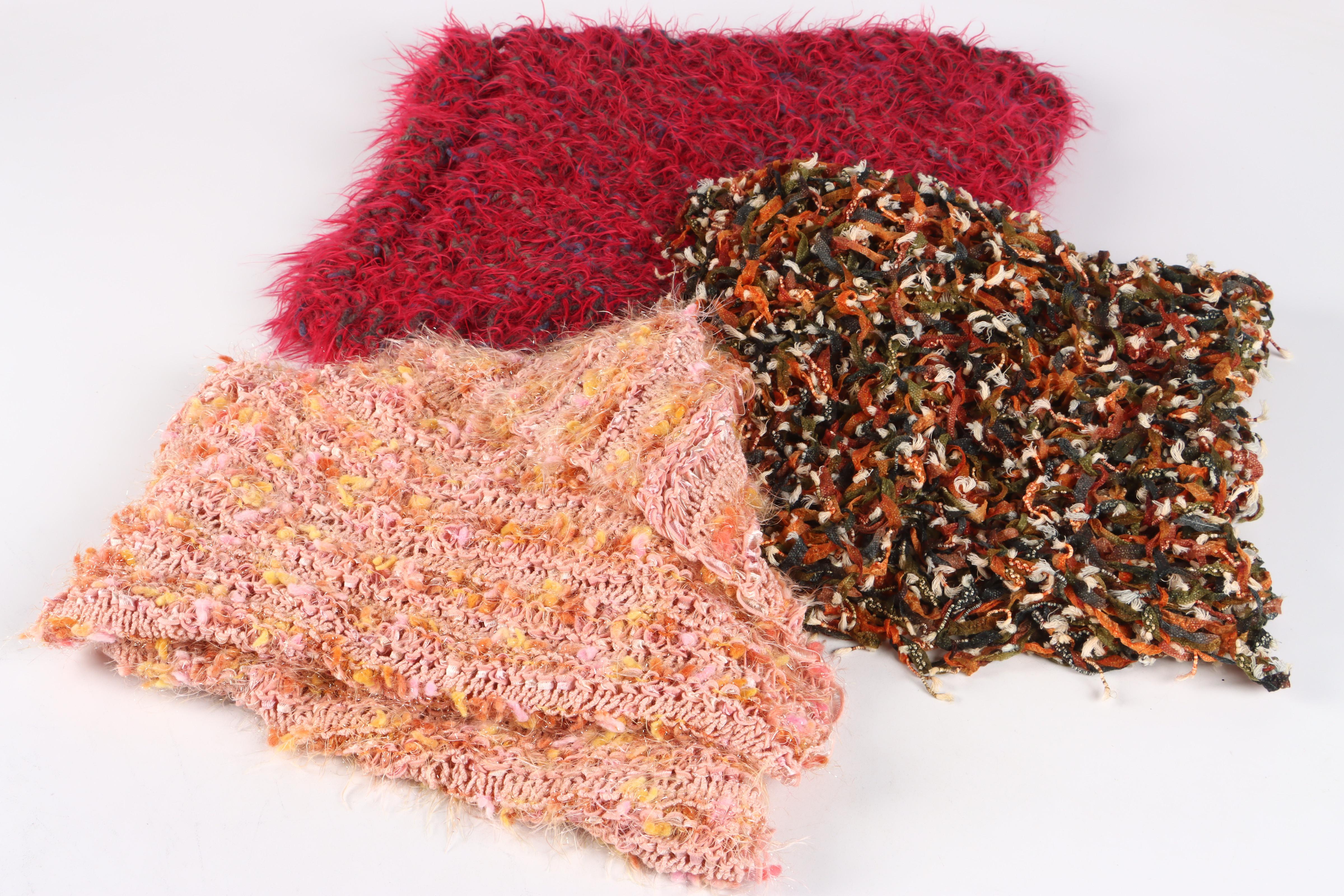 "Vogue Knitting" and "Knit Noro" Books with Knitting Samples and Threads