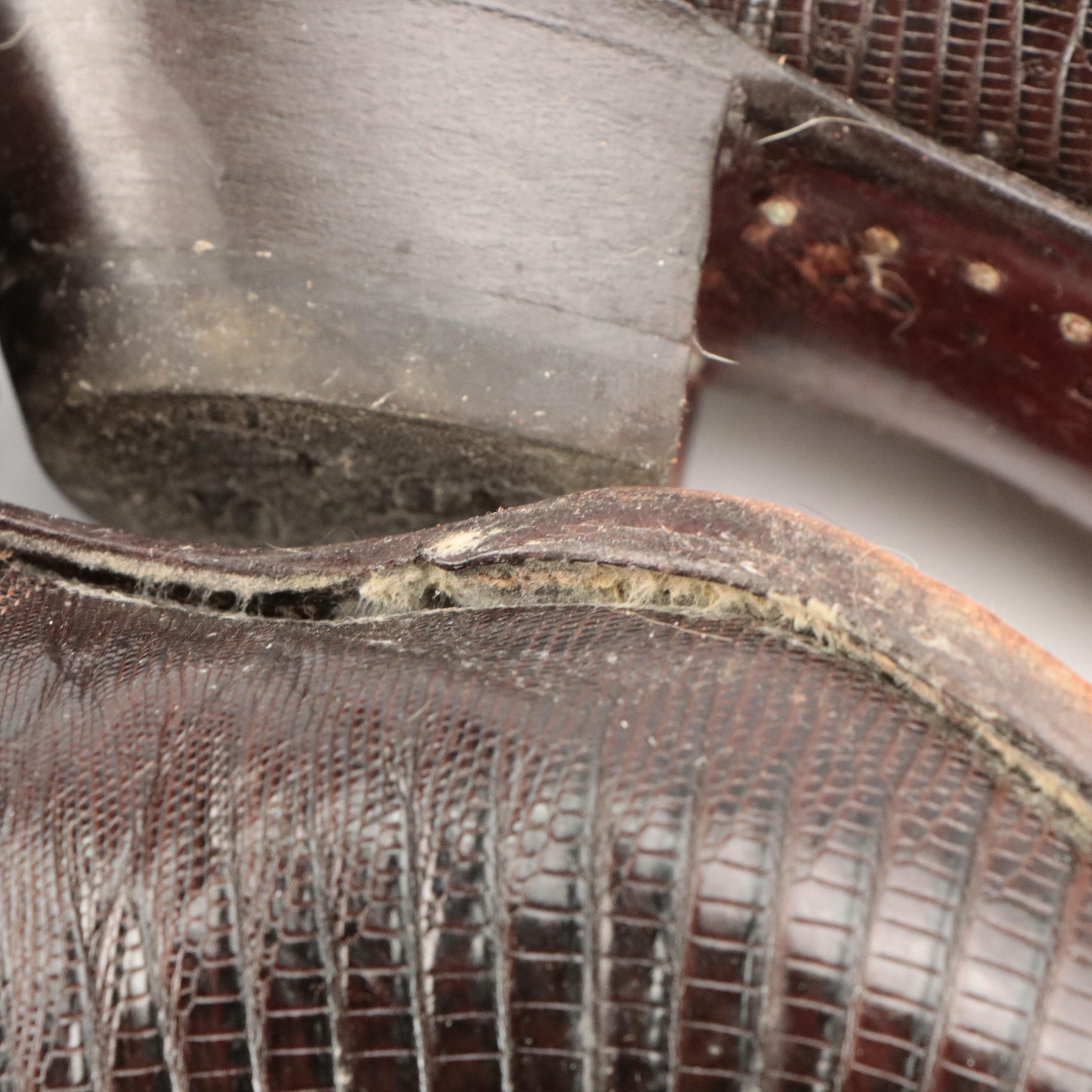 Justin L4711 Western Boots in Iguana Lizard Skin/Kidskin Leather with Box