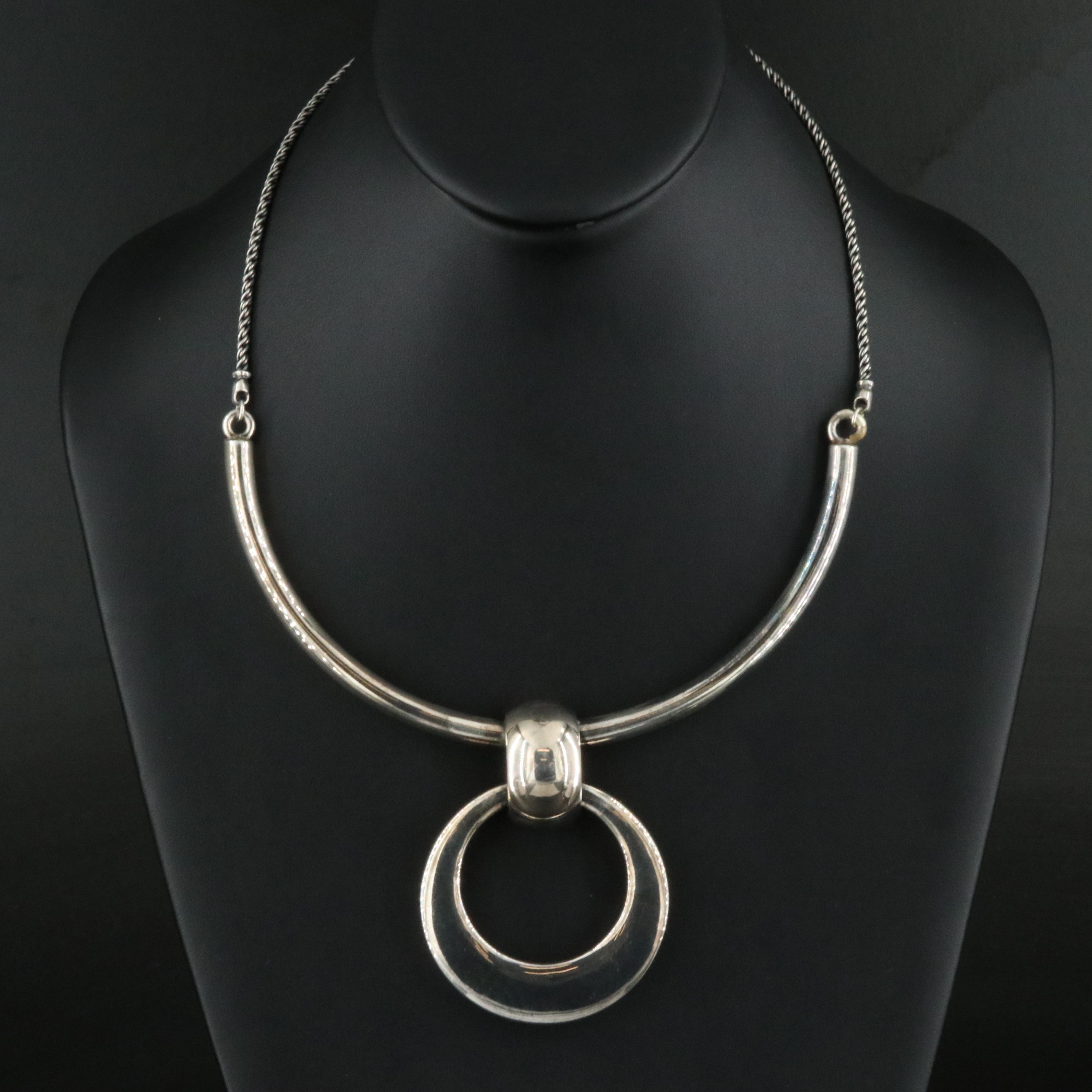 Sterling Door Knocker Necklace