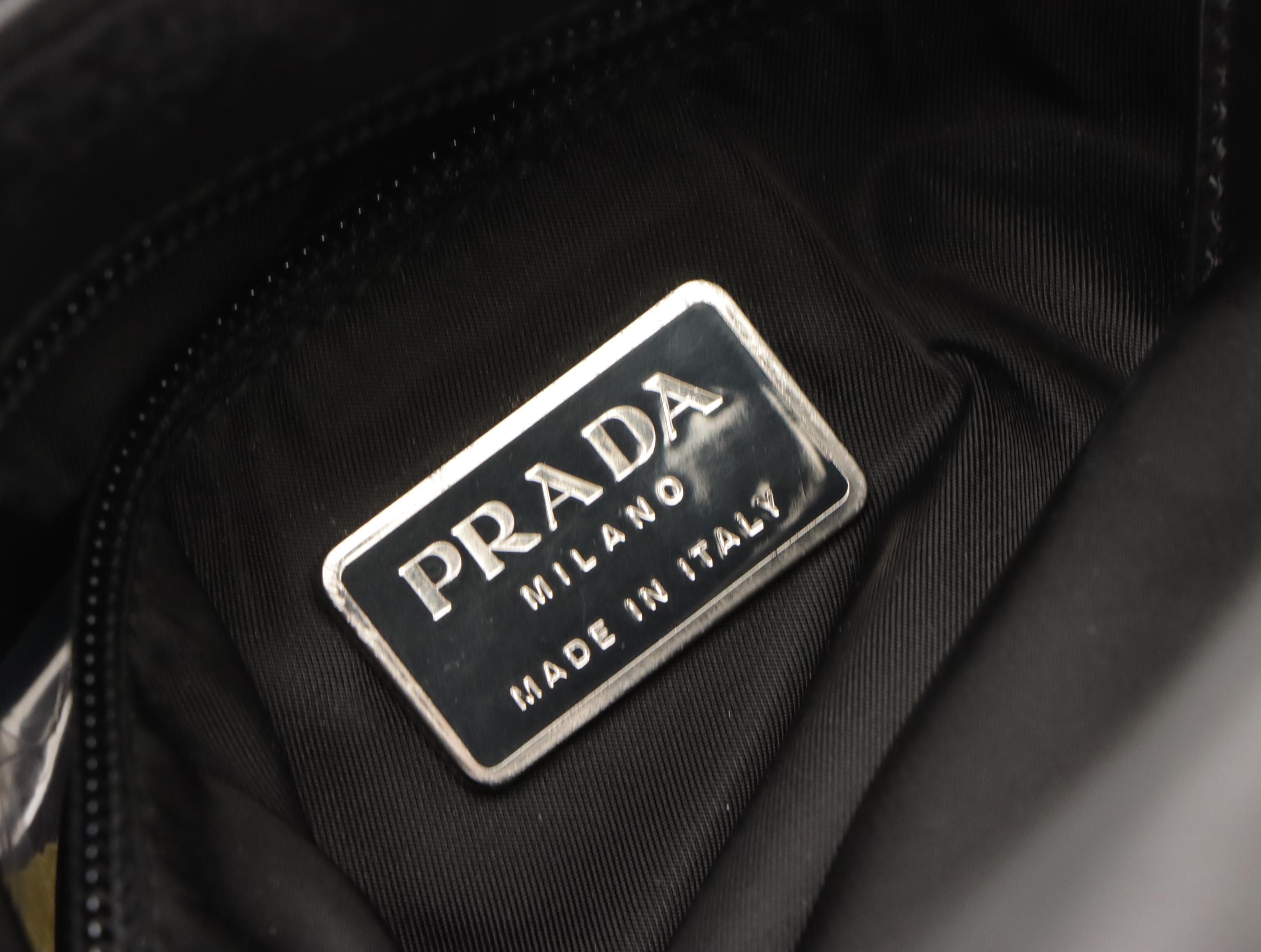 Prada Black Vitello Morbido Shoulder Bag