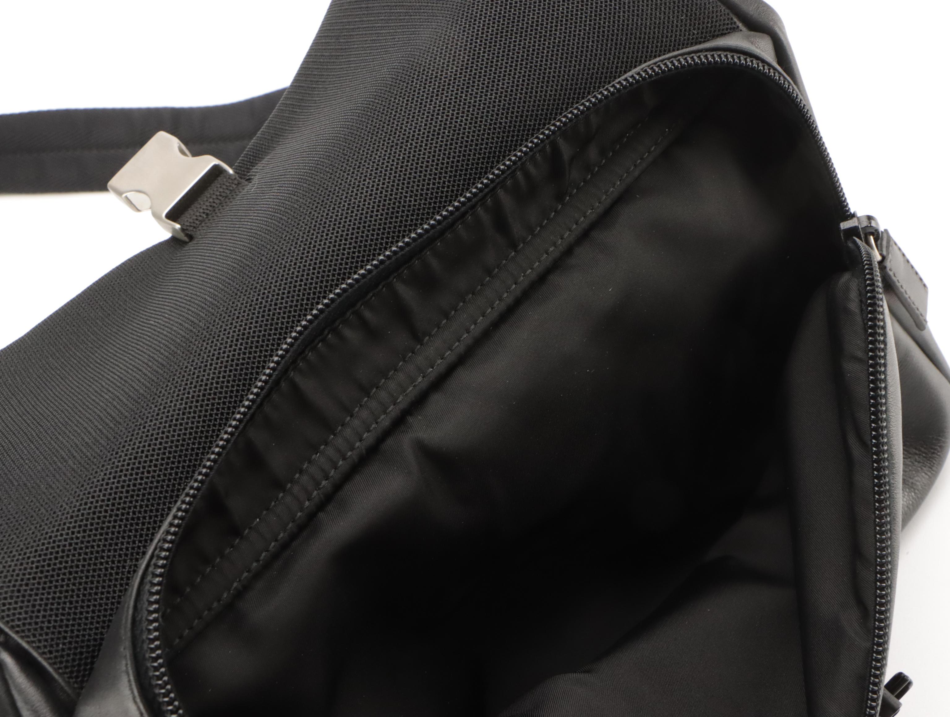 Prada Black Vitello Morbido Shoulder Bag