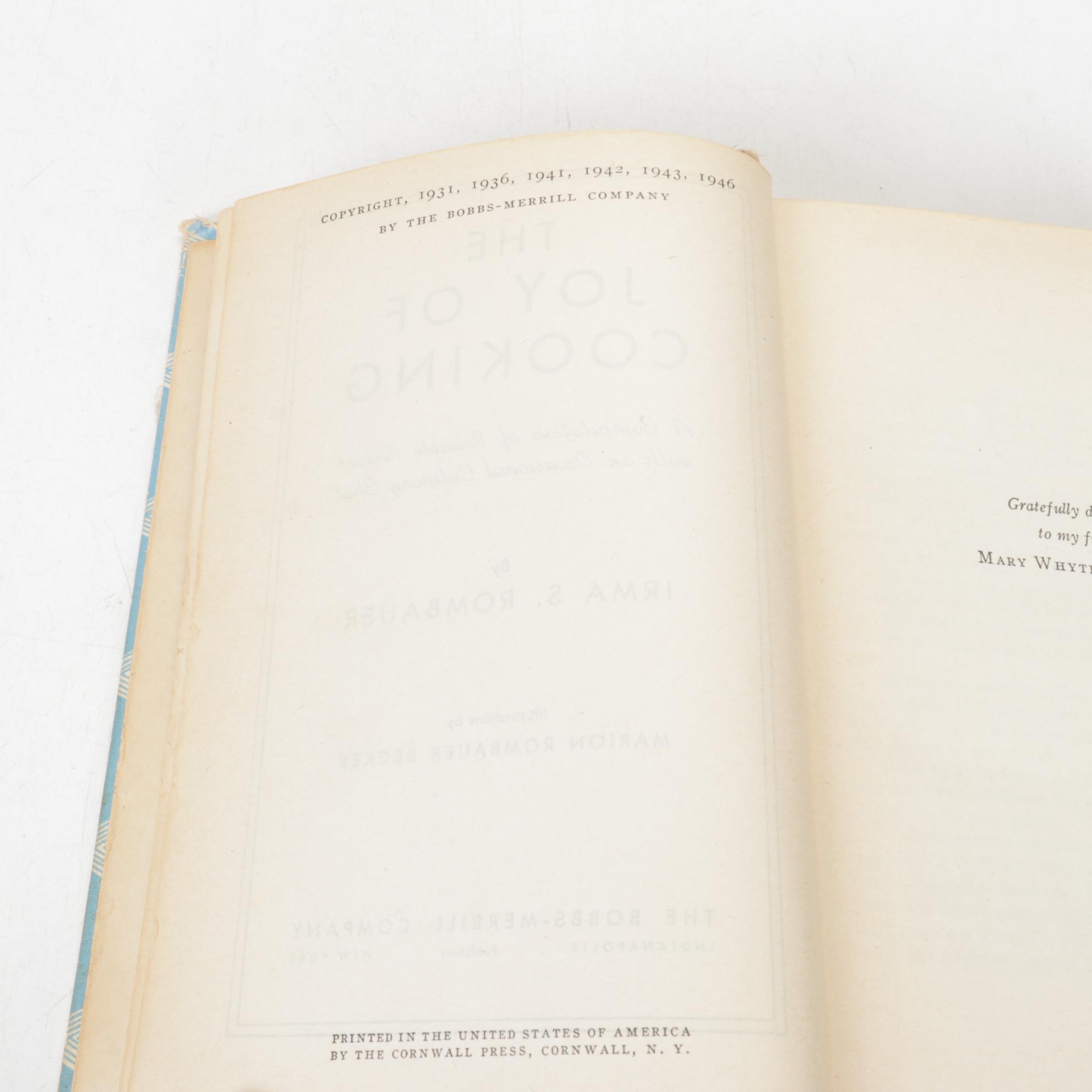 "The Joys of Cooking" by Irma S. Rombauer & Other Mid-Century Books
