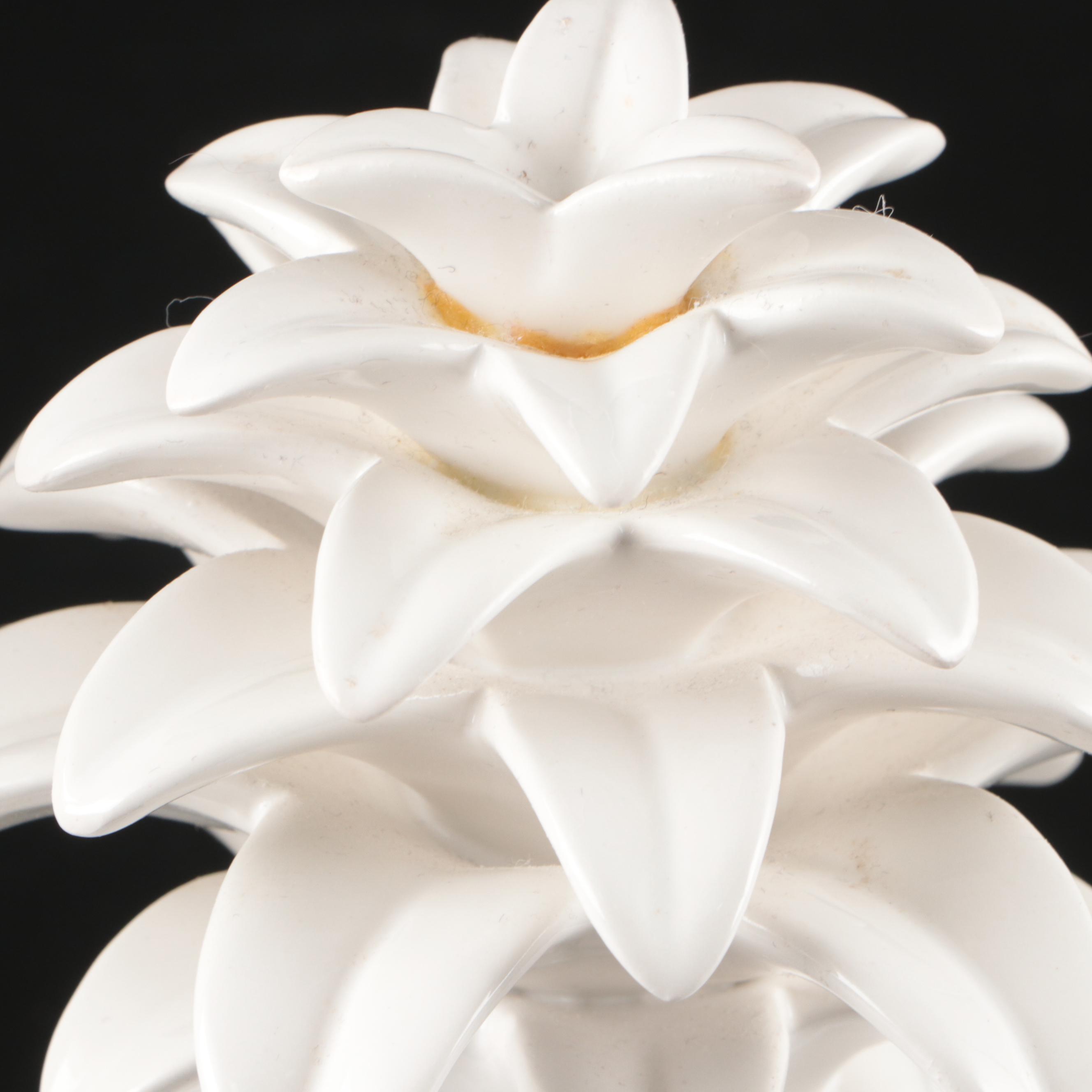 Slatkin and Co. "Pineapple Orchid" Scented Candles in Pineapple Form Holders