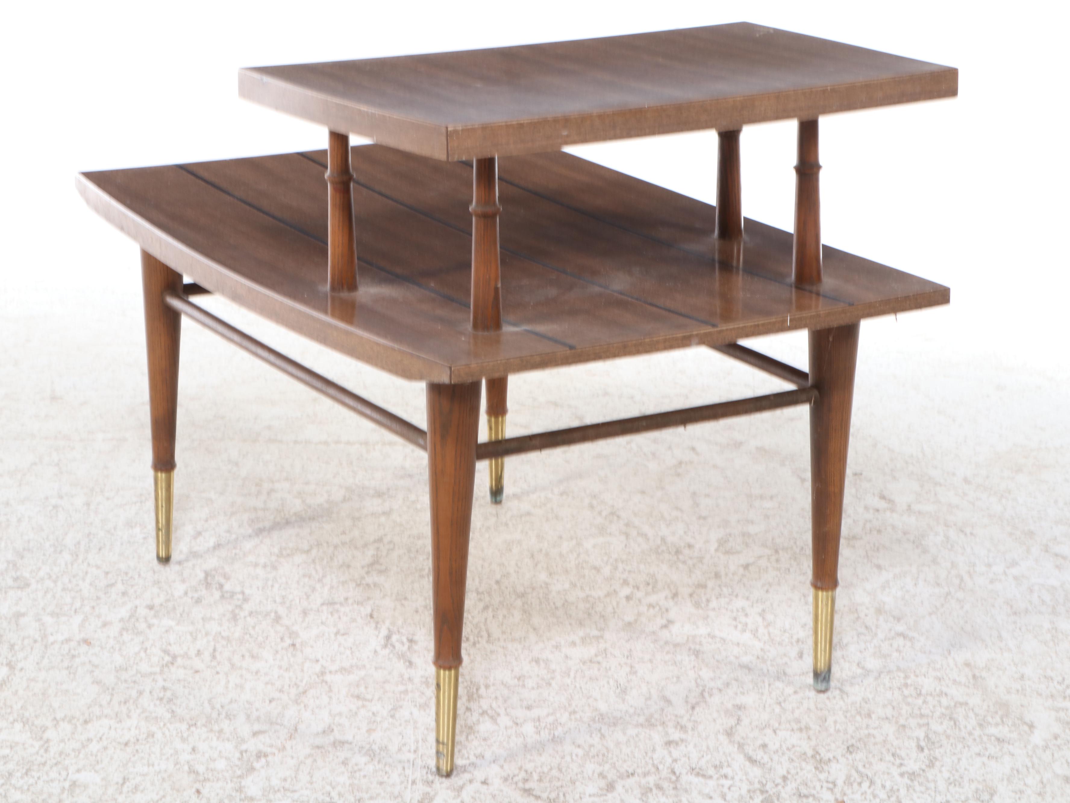 Philcraft Mid Century Modern Two-Tier End Table, Mid-20th Century