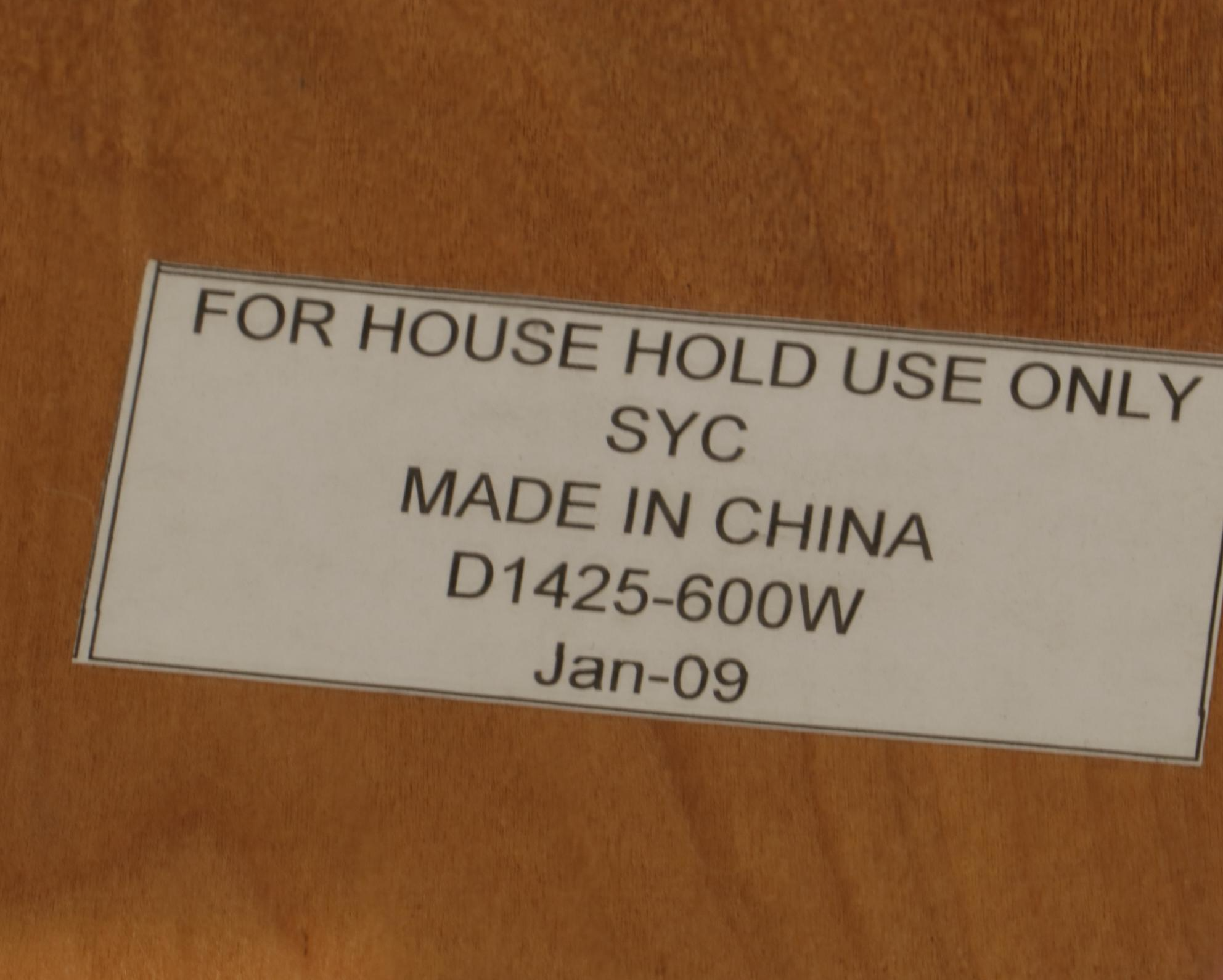 Painted Wood Dining Table with Pull-Out Leaves and Five Chairs