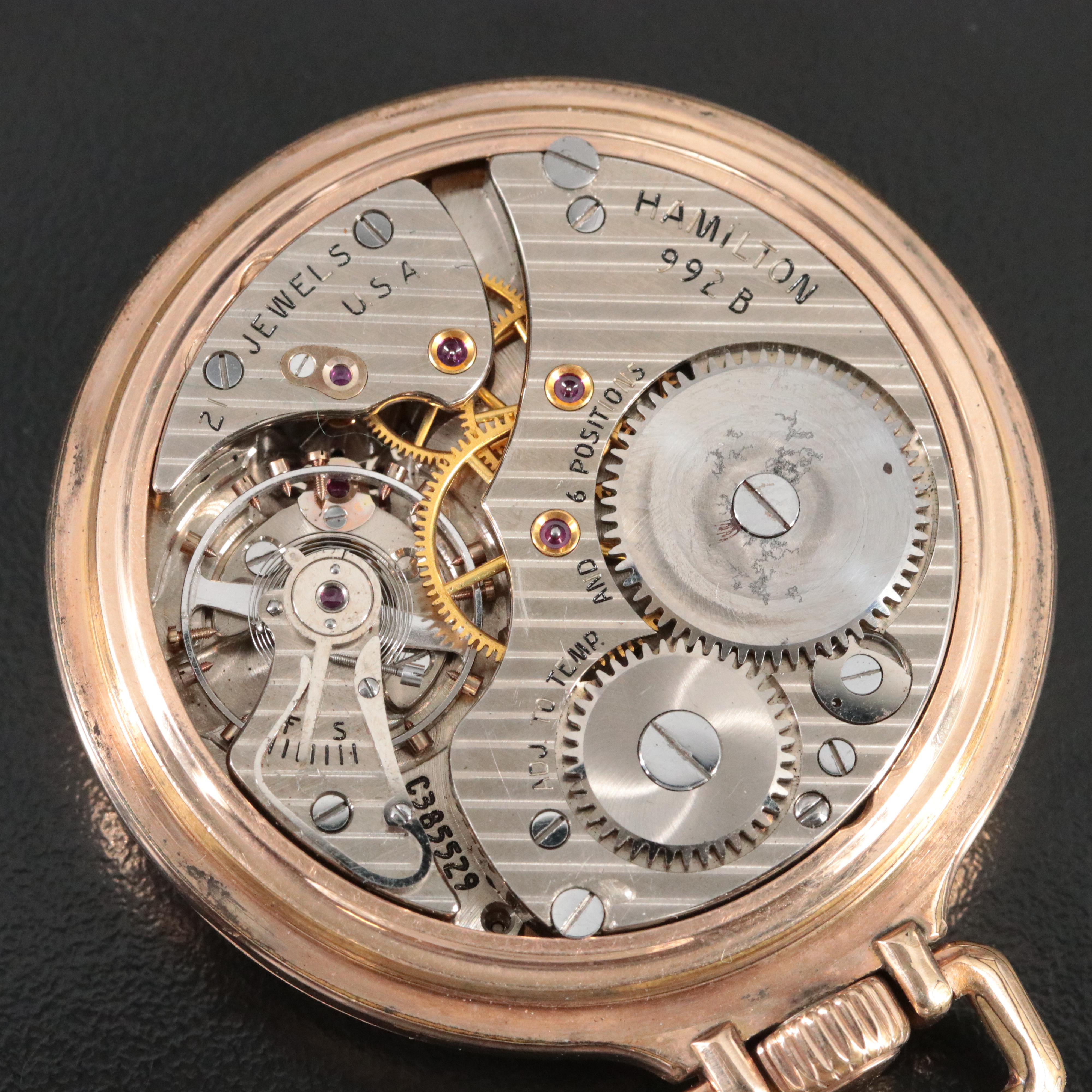 Hamilton 992B Railroad Special Gold-Filled Pocket Watch