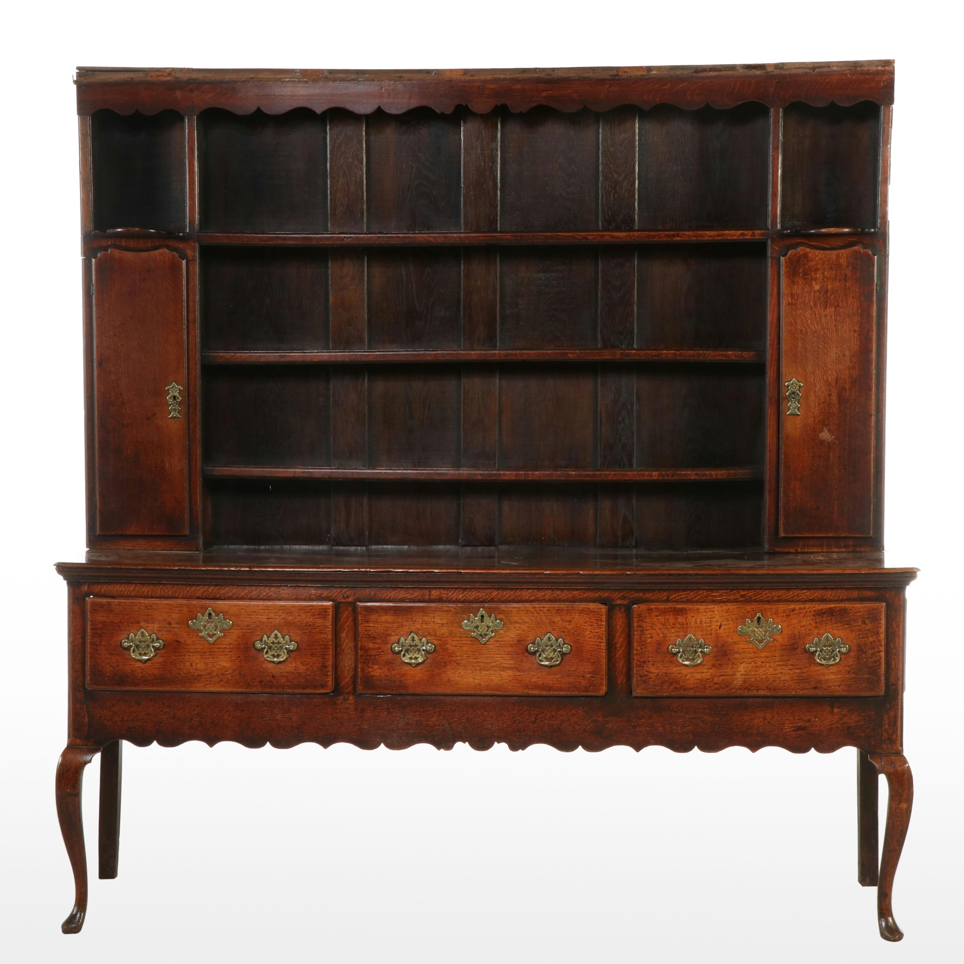 George III Oak Kitchen Dresser, Late 18th Century