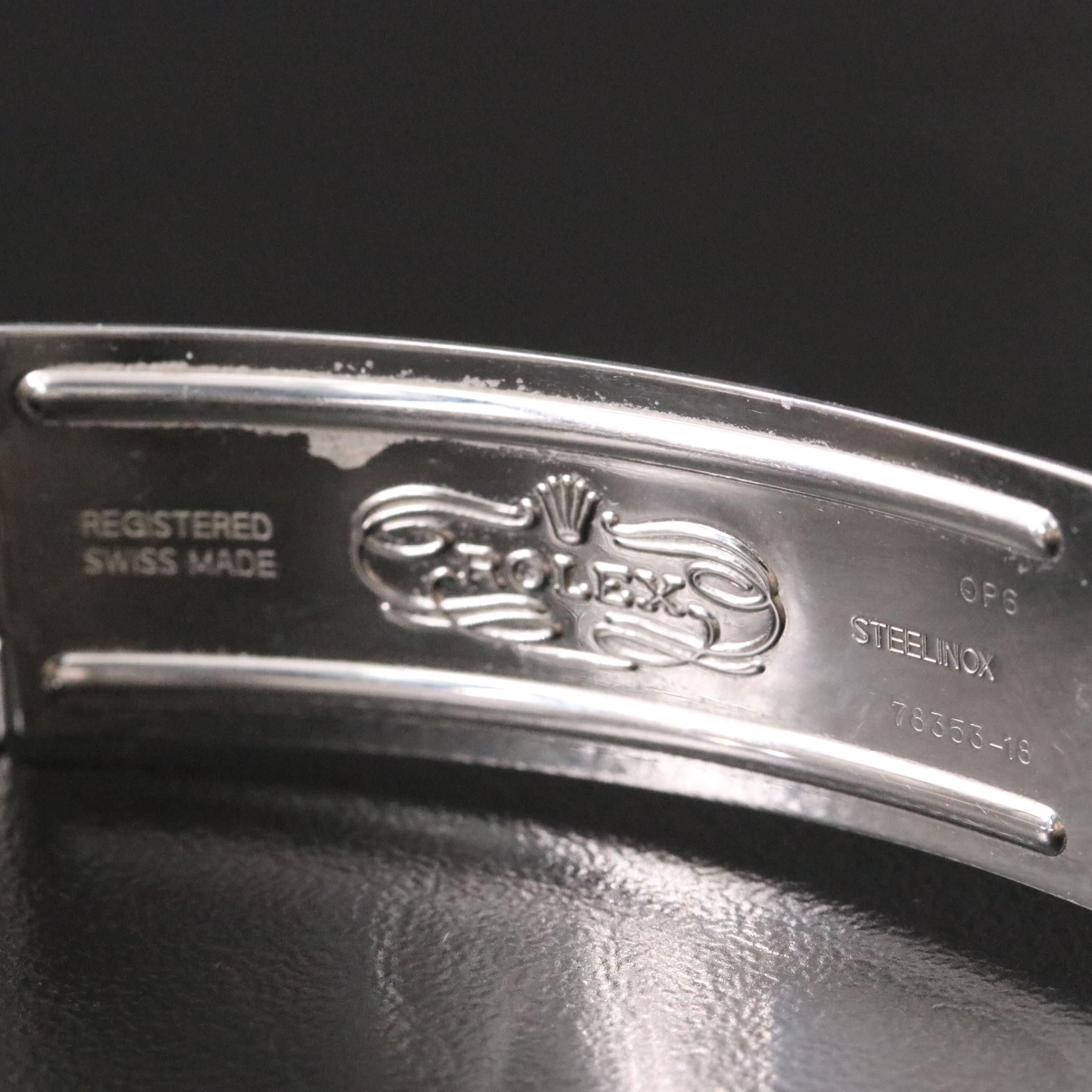 2005 Rolex Oyster Perpetual Date Engine Turned Bezel Watch