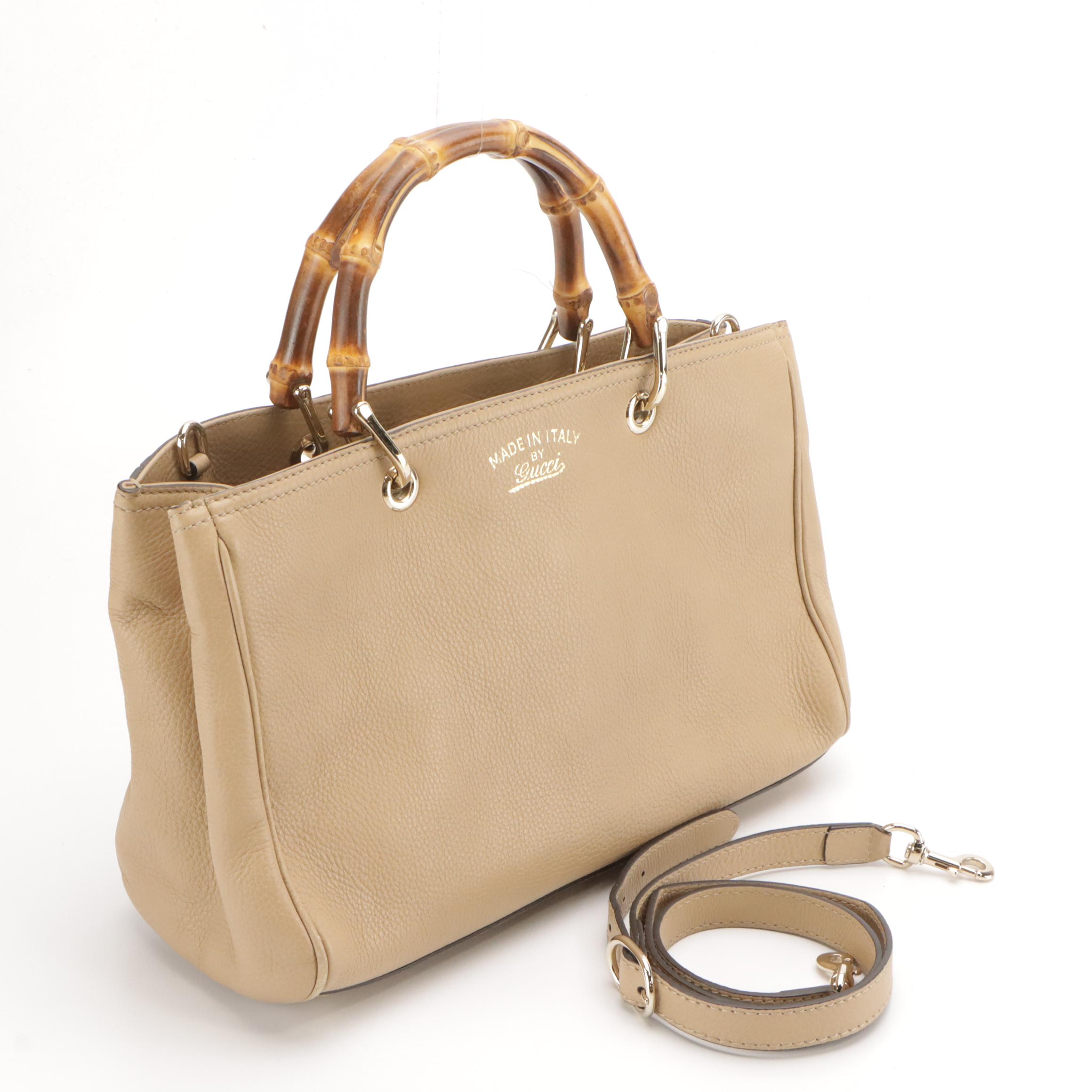 Gucci Bamboo Grain Leather Two-Way Bag