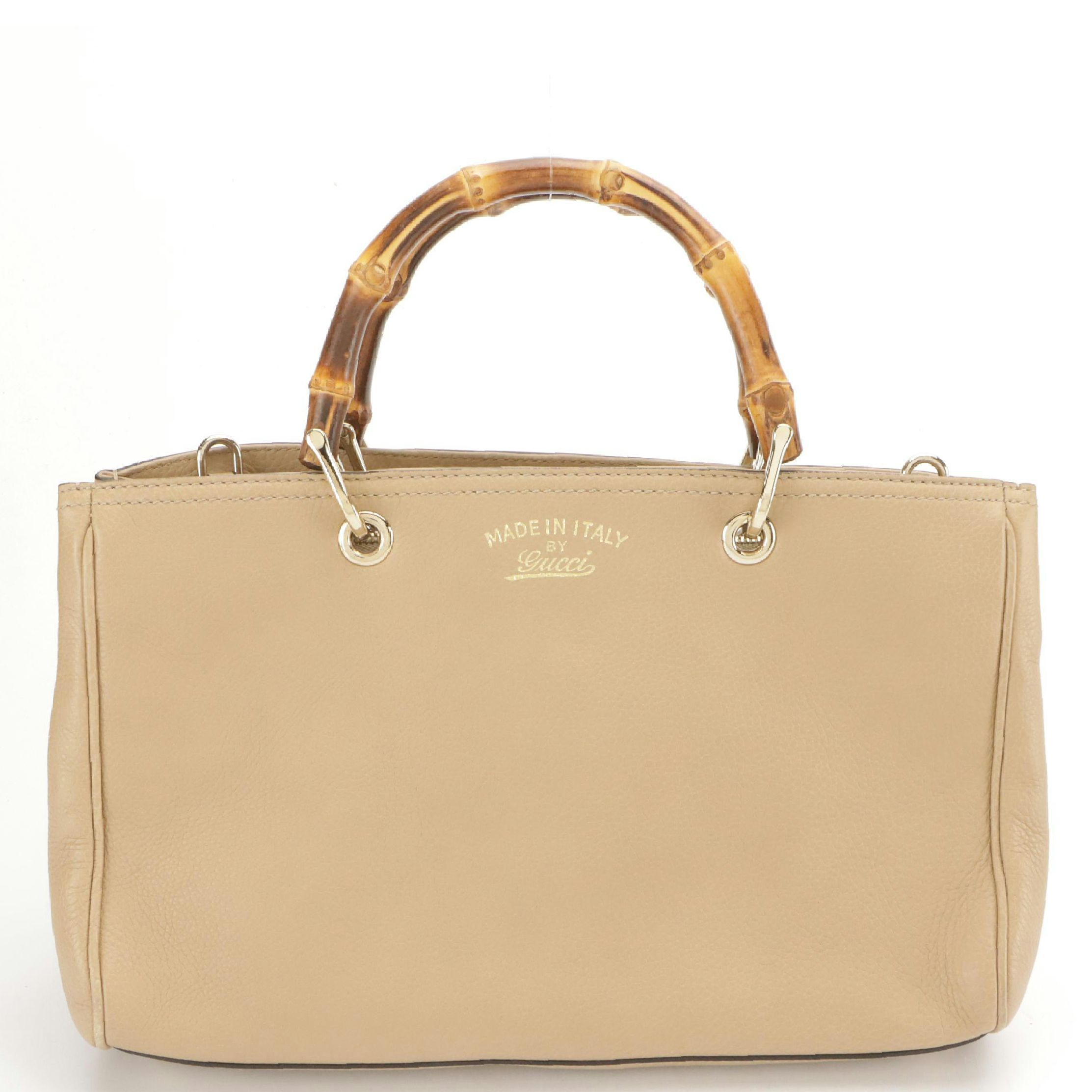 Gucci Bamboo Grain Leather Two-Way Bag