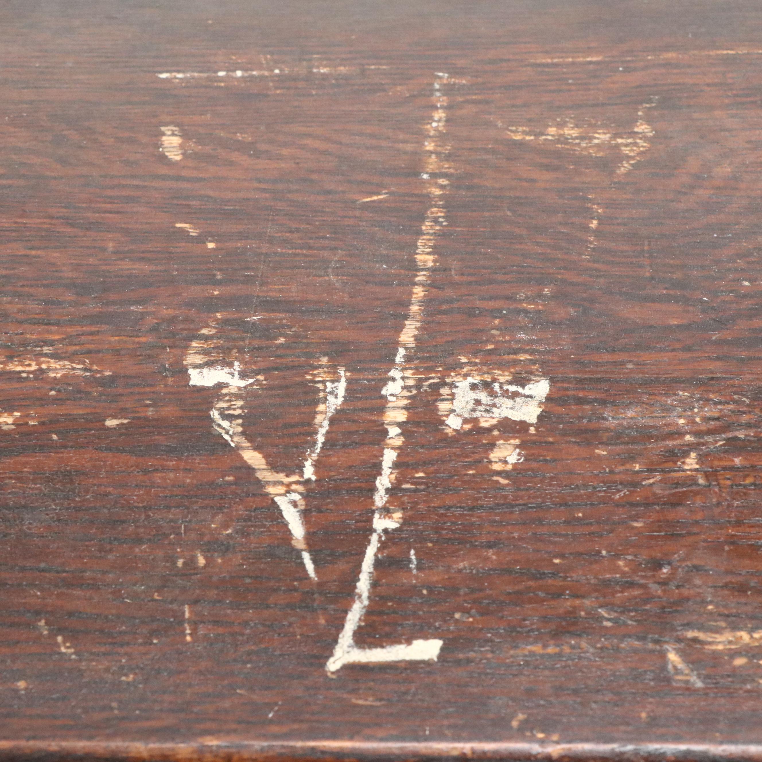 Victorian Carved Oak Washstand, 19th Century