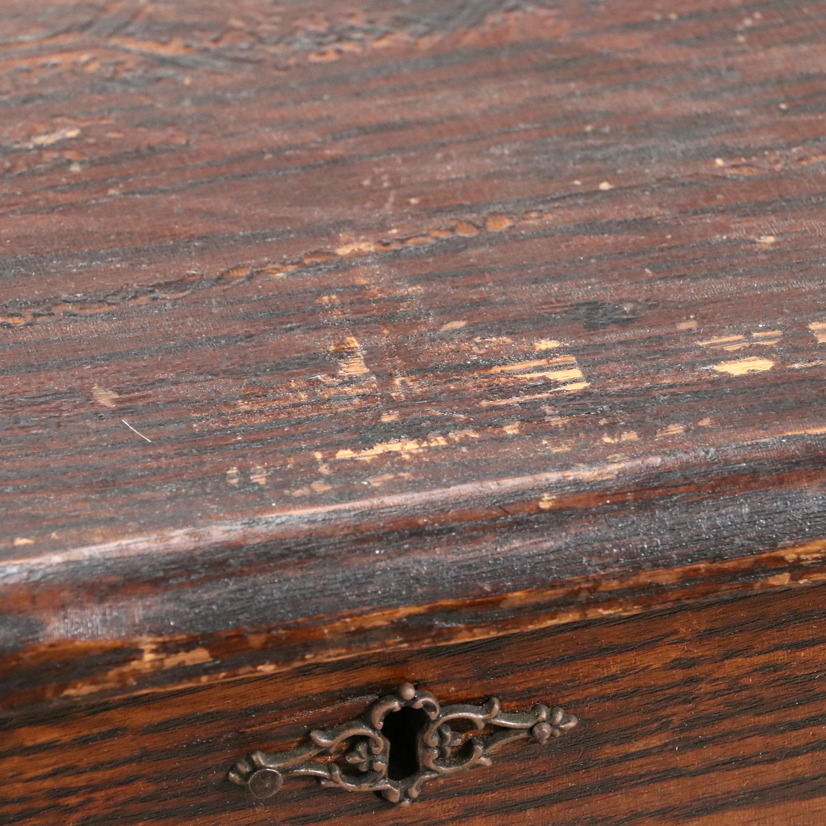 Victorian Carved Oak Washstand, 19th Century