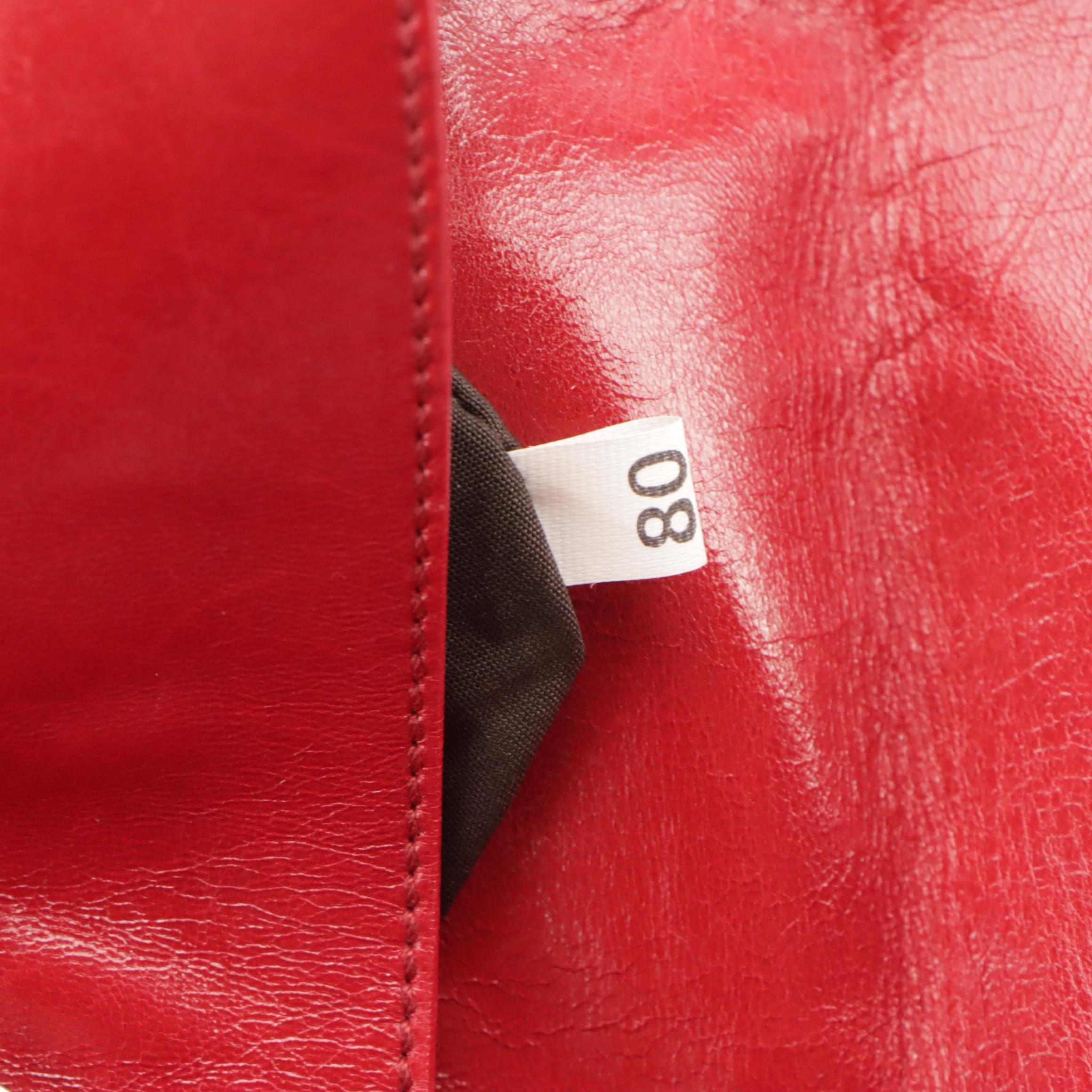 Prada Mini Shoulder Bag in Red Calfskin Leather