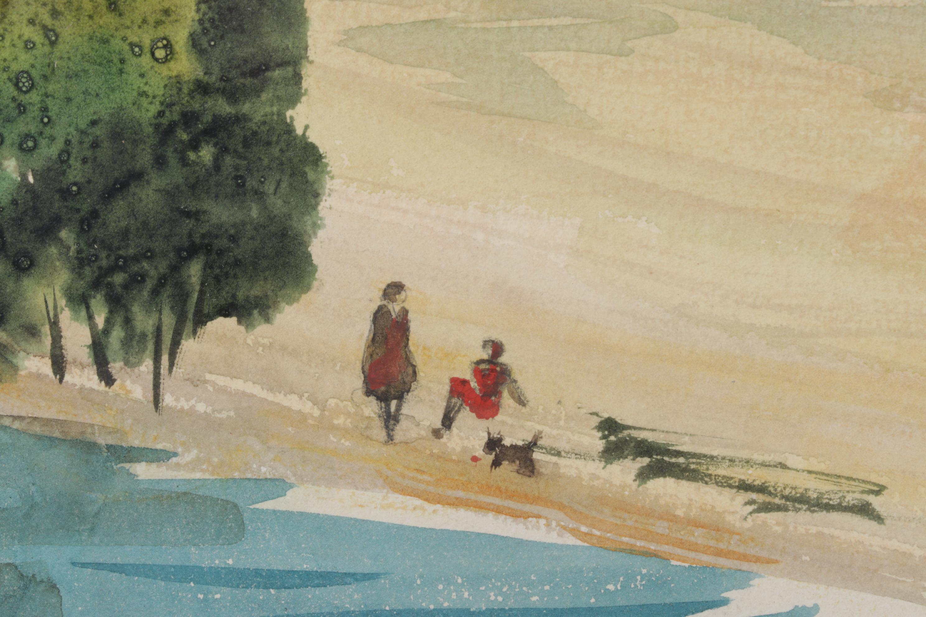 John P. Albert Jr. "Chillicothe Plains" Watercolor Painting