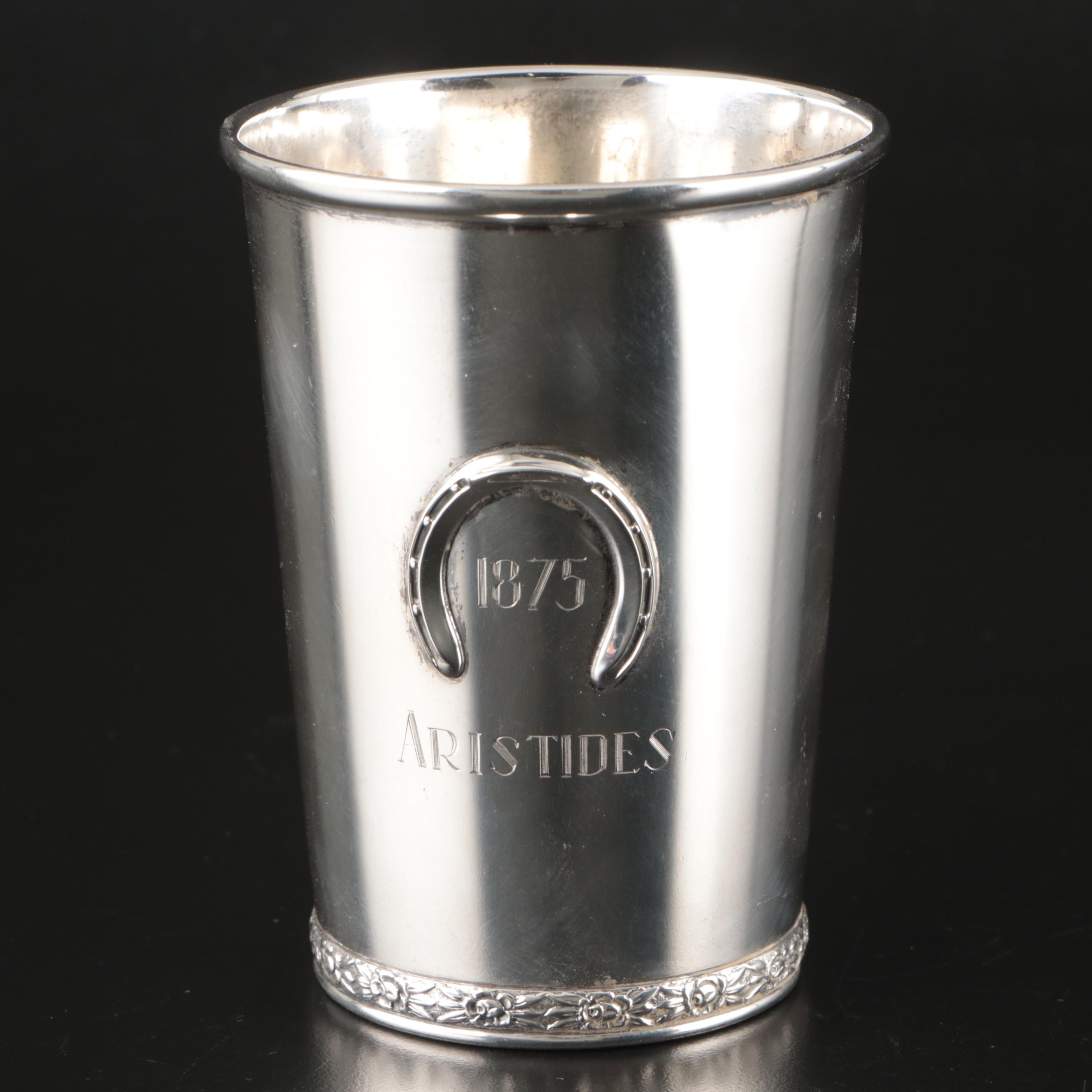 BWK Sterling Silver Commemorative Aristides Julep Cup, Mid to Late 20th Century
