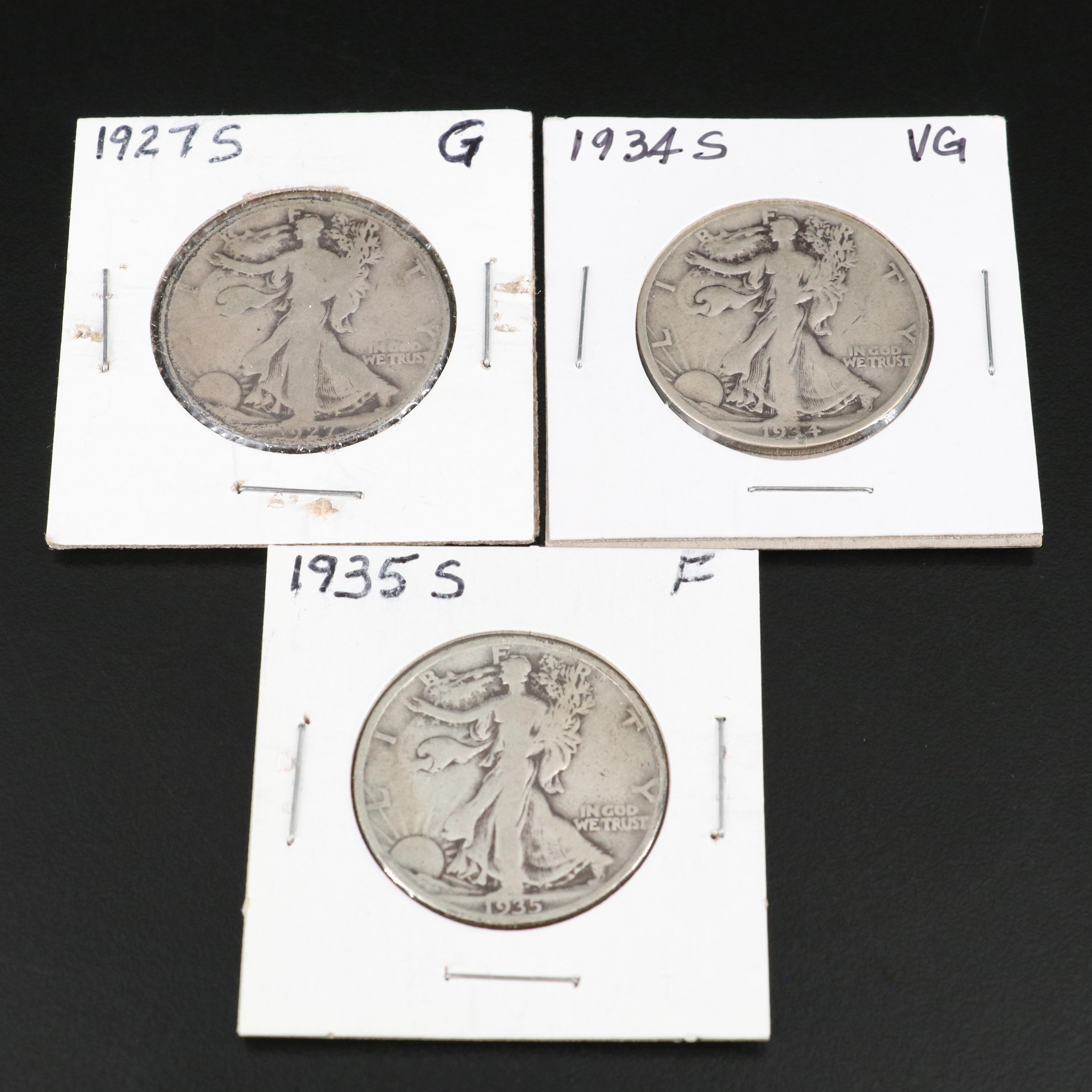 Thirteen Walking Liberty Silver Half Dollars Ranging from 1917-1941