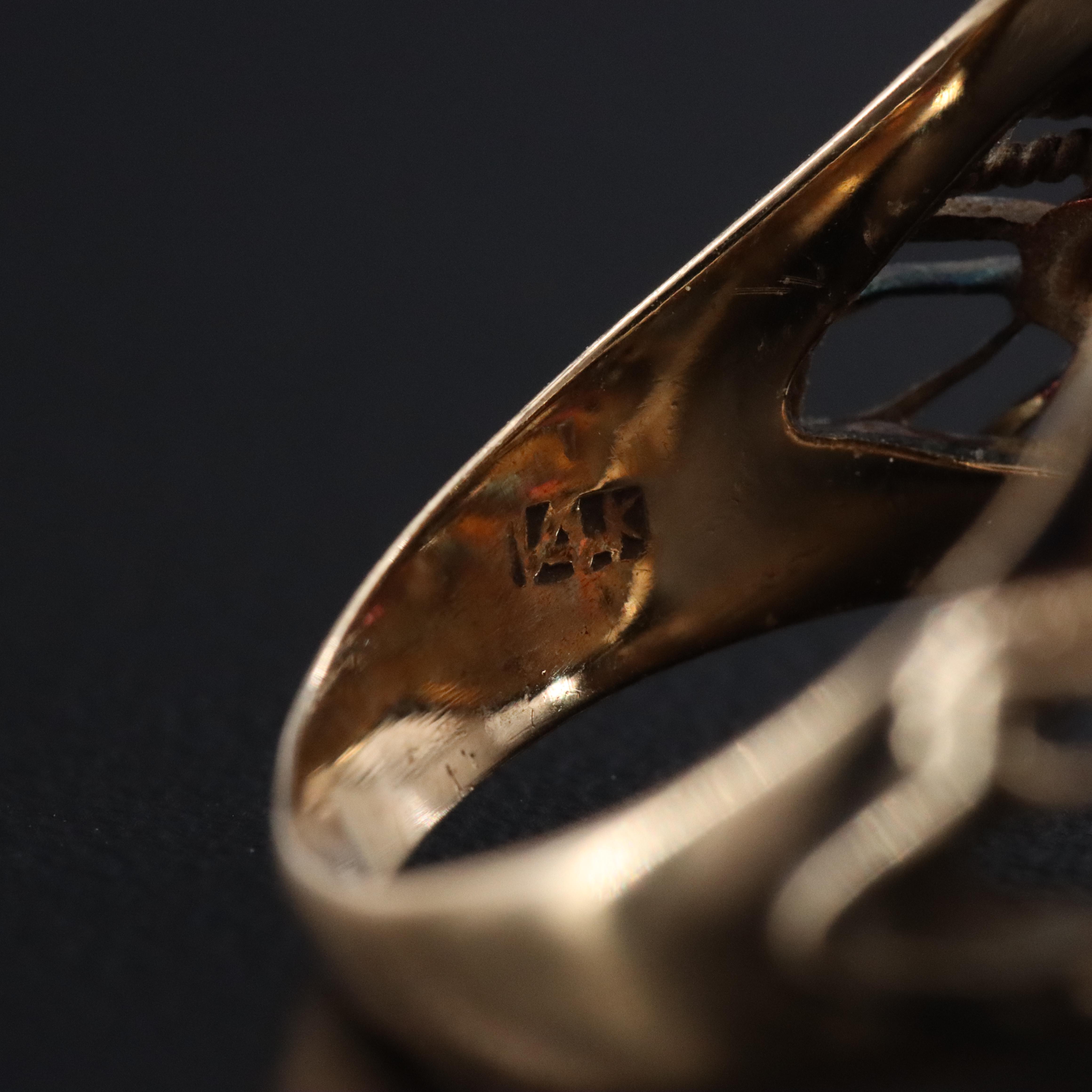 10K Ruby and Opal Thai Princess Ring