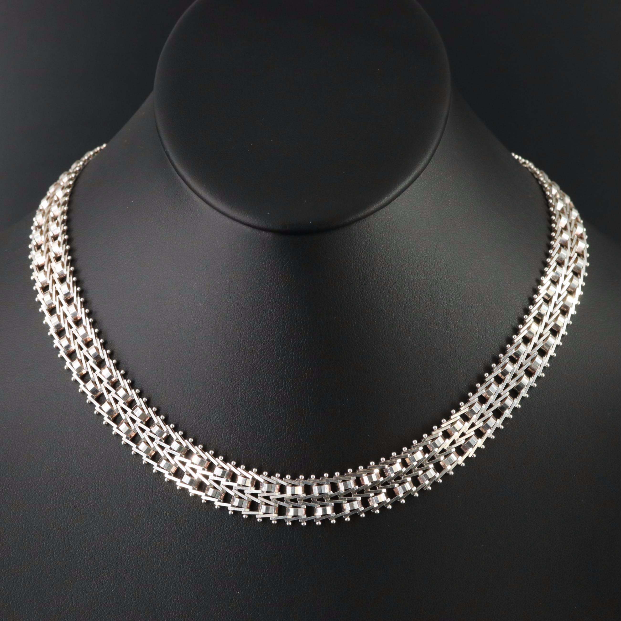 Italian Milor Sterling Riccio Chain Necklace