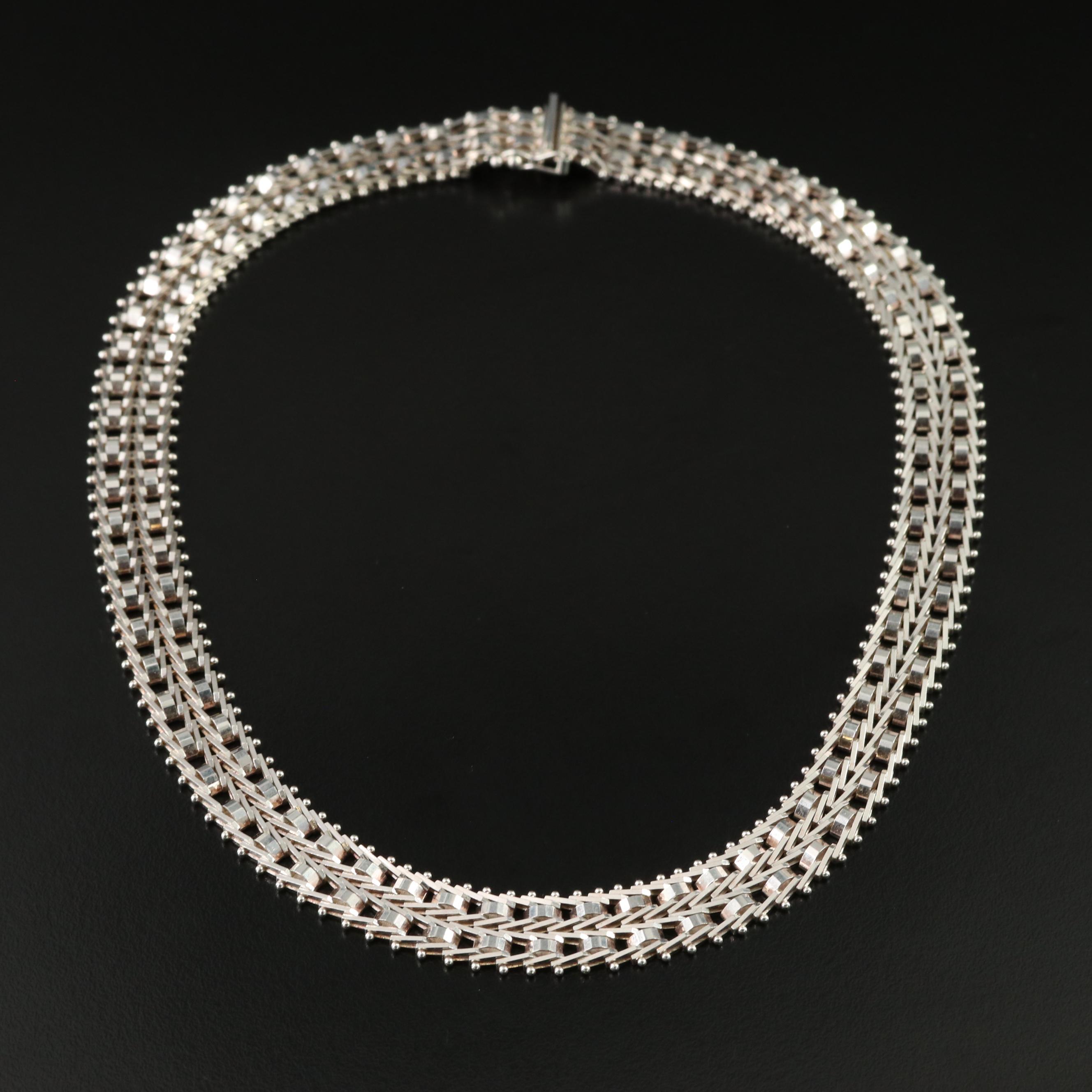 Italian Milor Sterling Riccio Chain Necklace