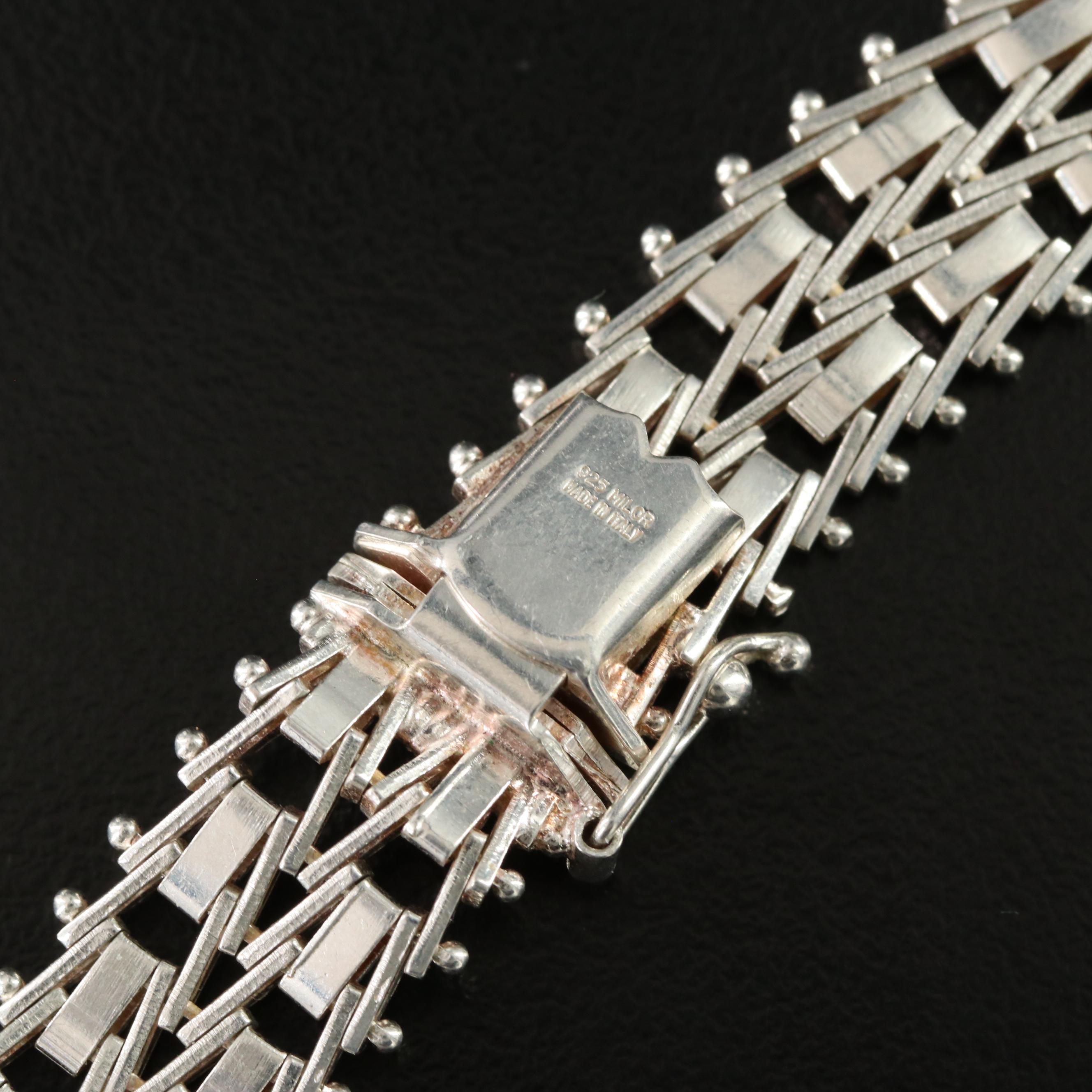 Italian Milor Sterling Riccio Chain Necklace