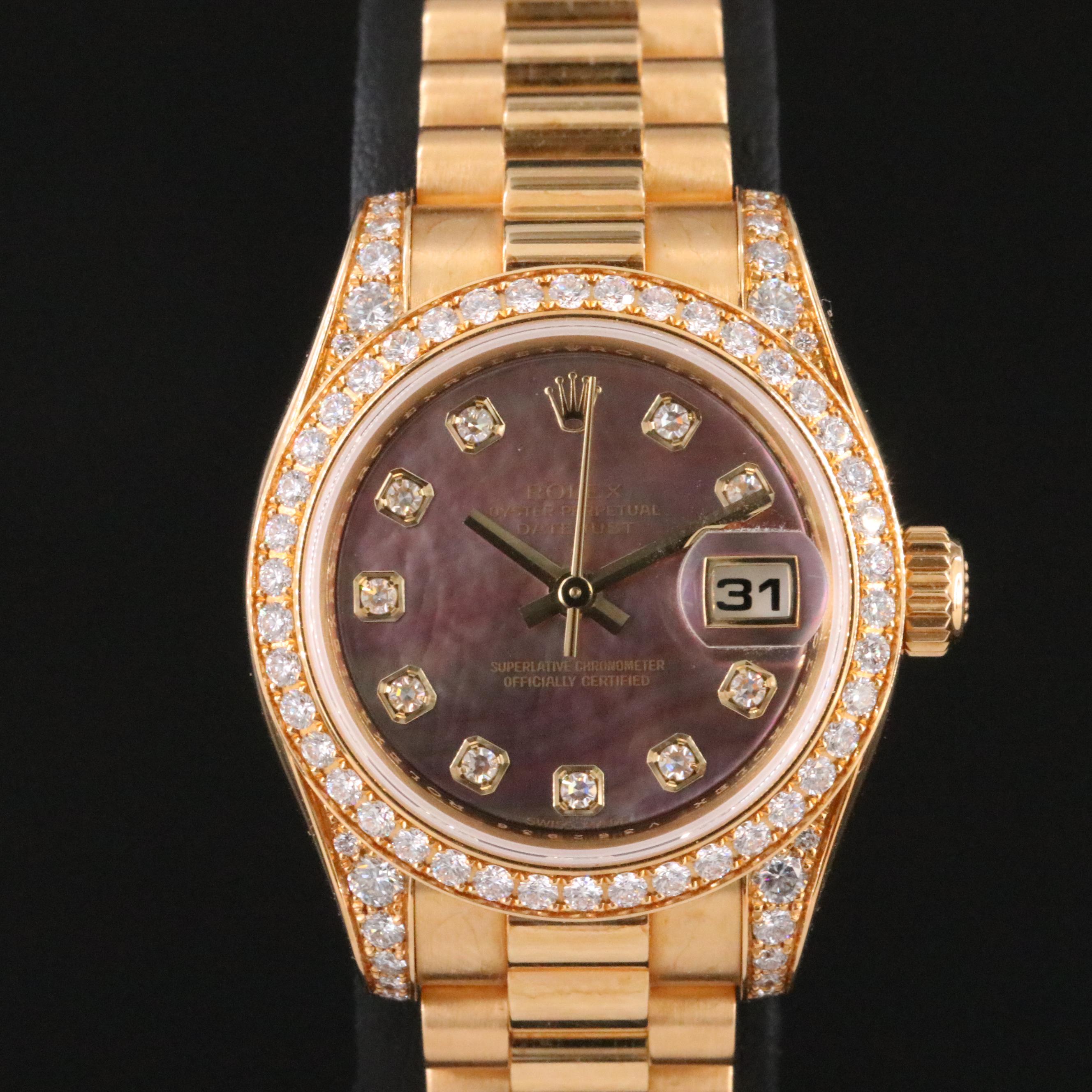 Rolex Datejust 179158 Diamond 18K Mother-of-Pearl 26mm Automatic Watch
