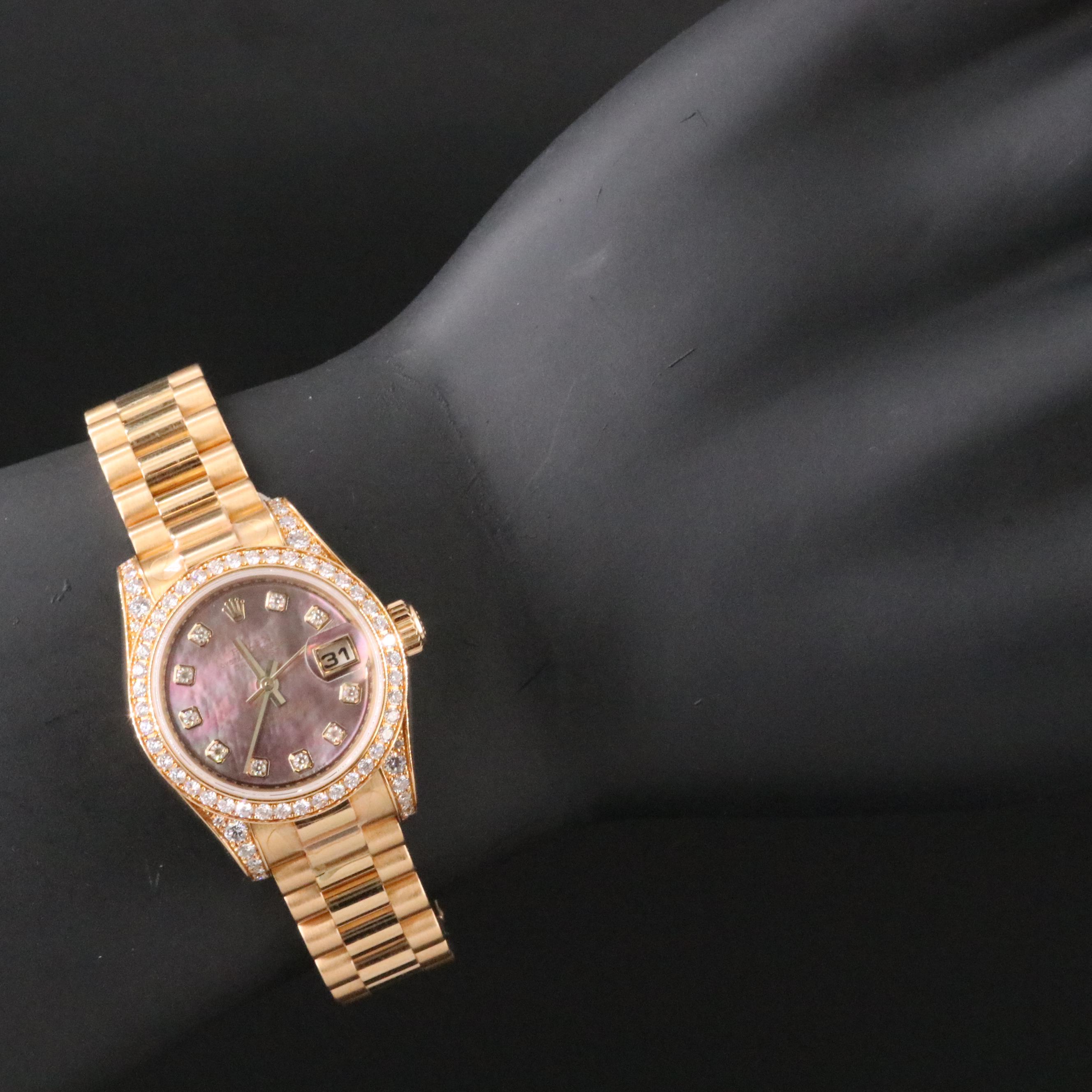 Rolex Datejust 179158 Diamond 18K Mother-of-Pearl 26mm Automatic Watch