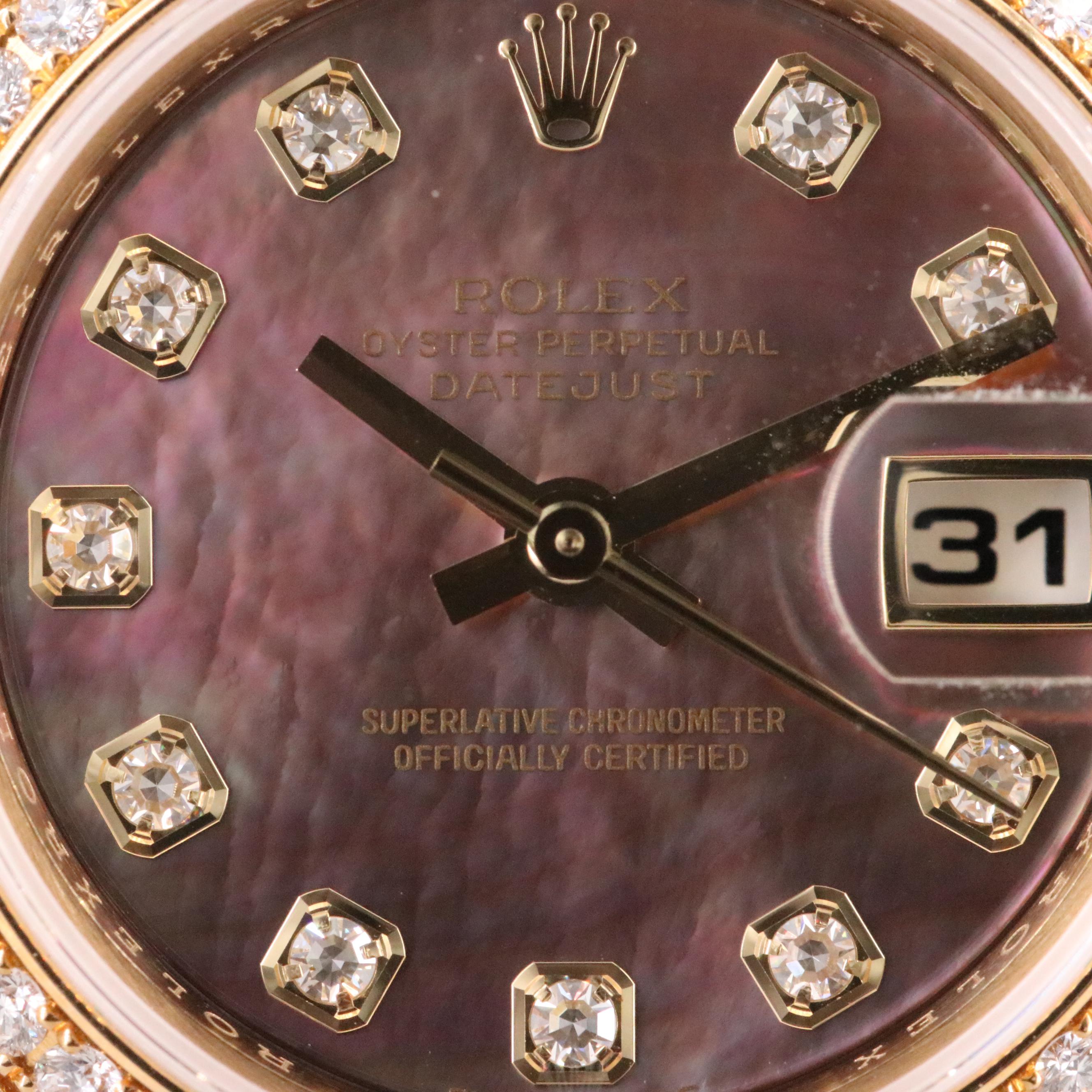 Rolex Datejust 179158 Diamond 18K Mother-of-Pearl 26mm Automatic Watch