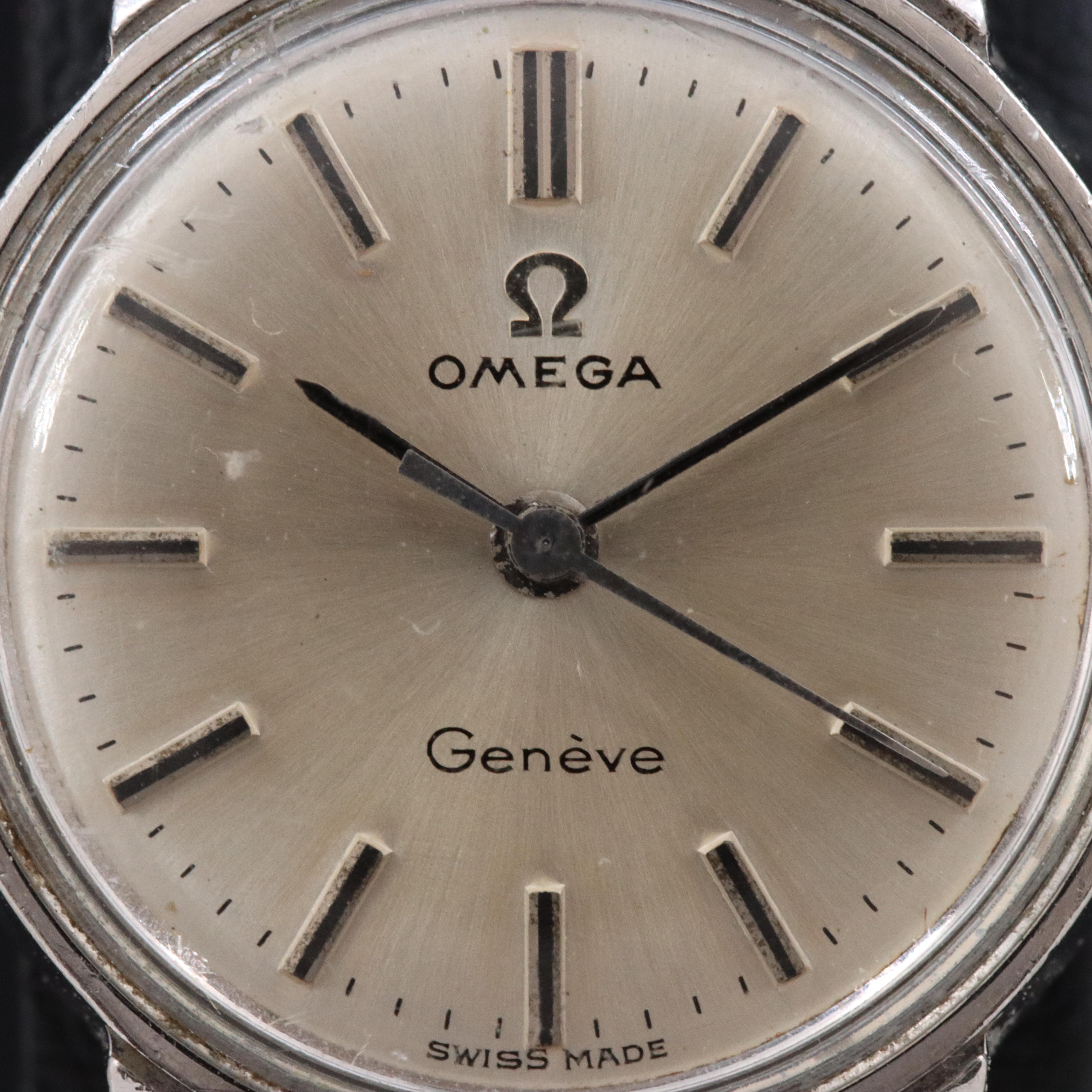 1968 Omega Stainless Steel Stem Wind Watch
