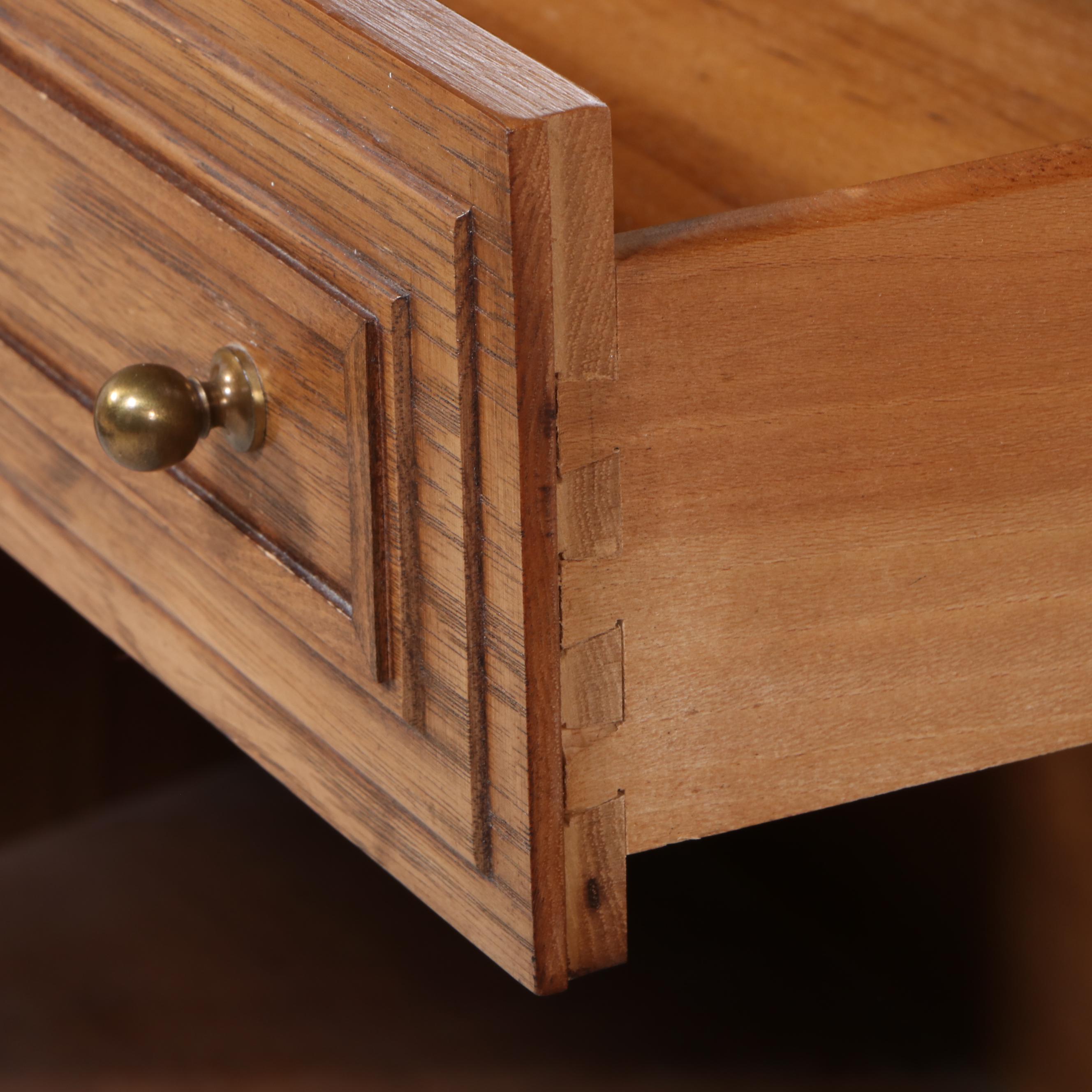 Omega by Thomasville French Country Style Marble Top Oak Buffet