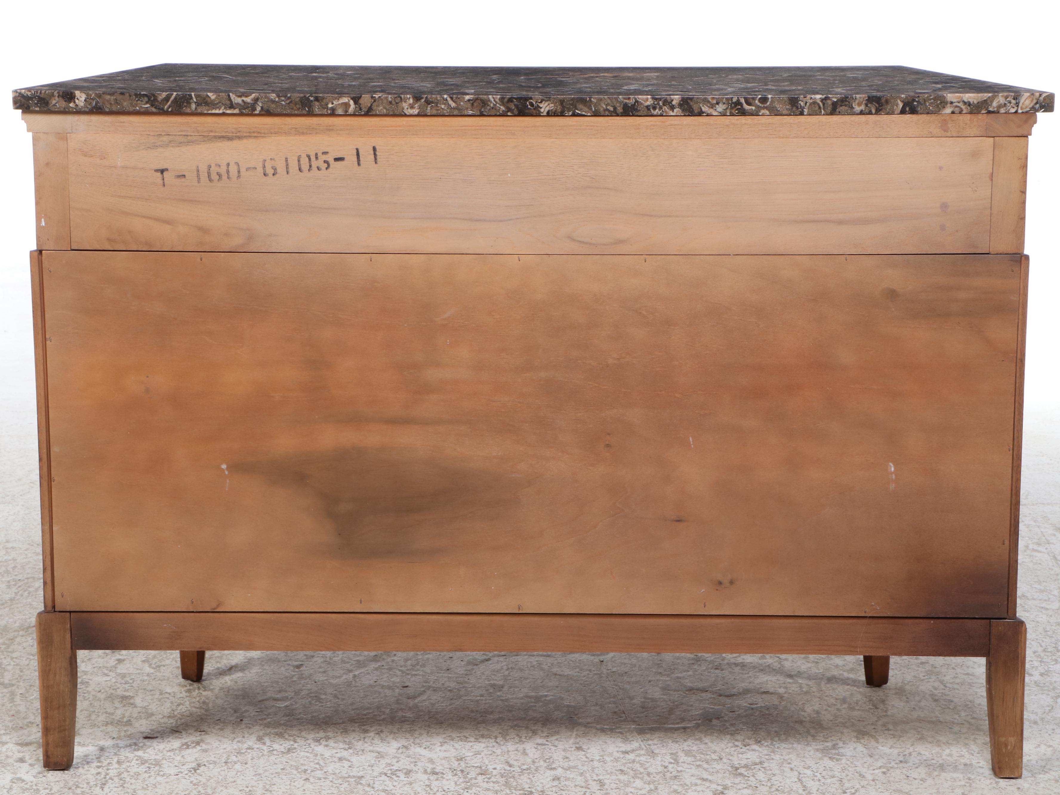 Omega by Thomasville French Country Style Marble Top Oak Buffet