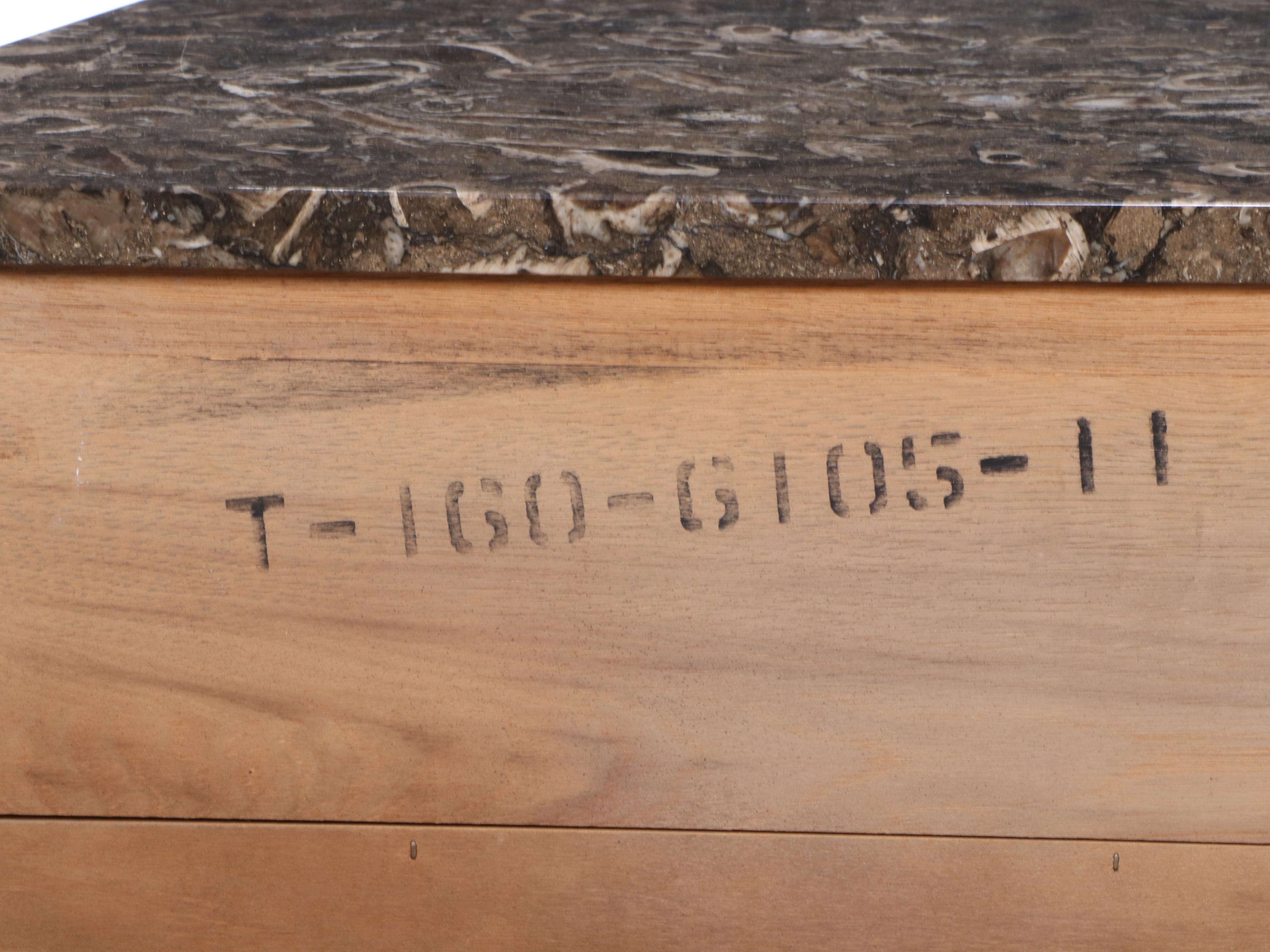 Omega by Thomasville French Country Style Marble Top Oak Buffet