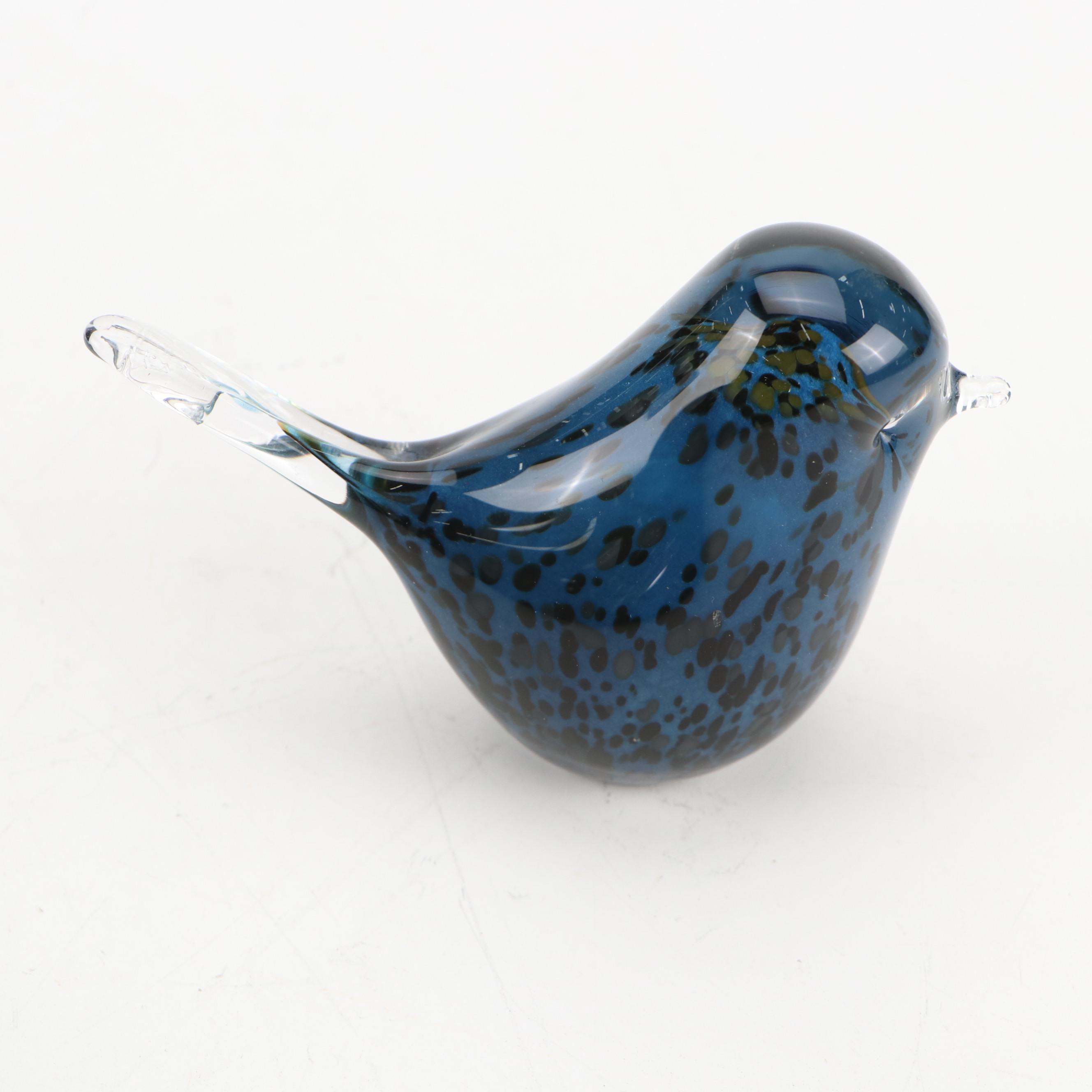 Art Pottery Whale Tail Mugs and Glass Bird