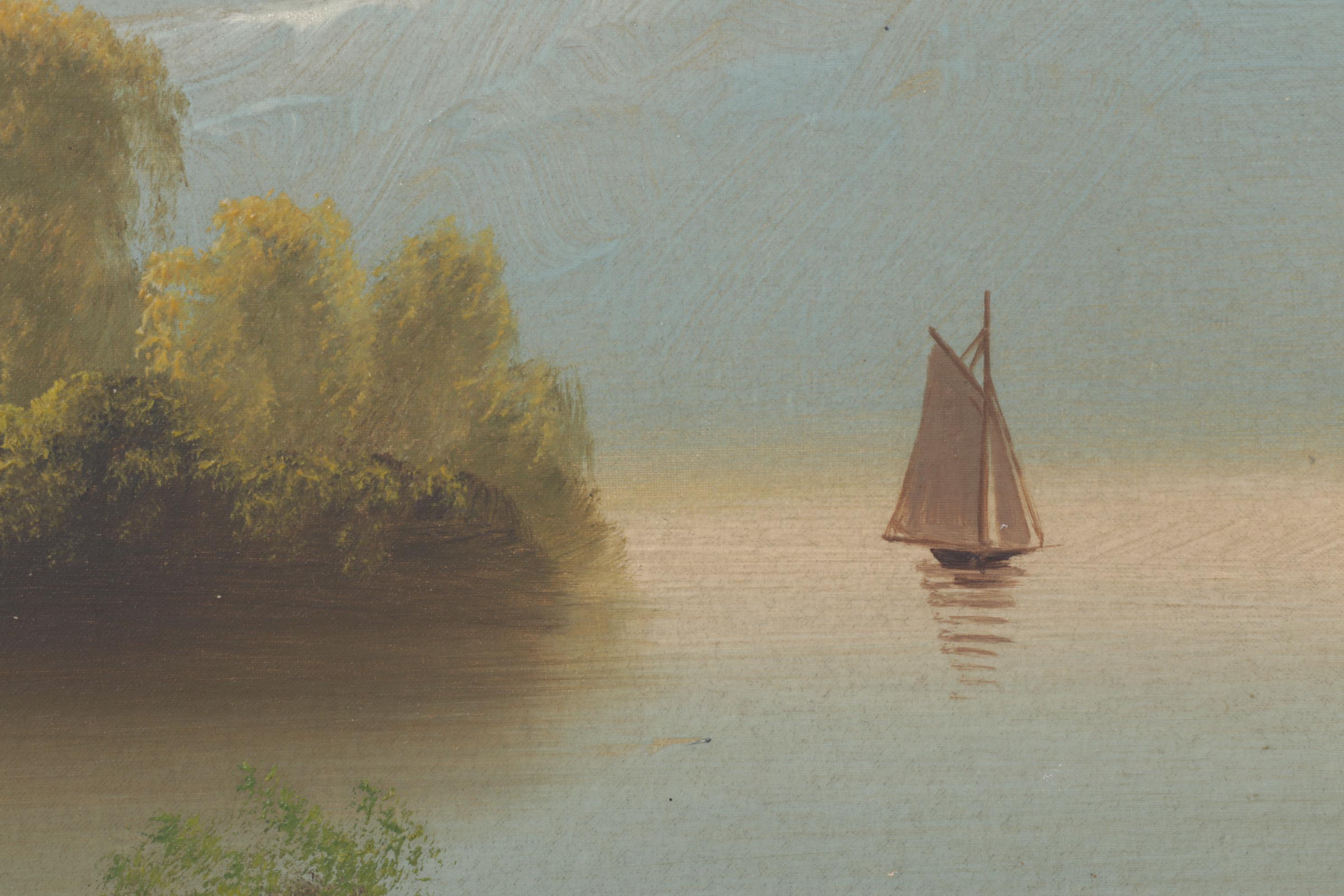 Oil on Canvas "Hudson River School" Framed Painting