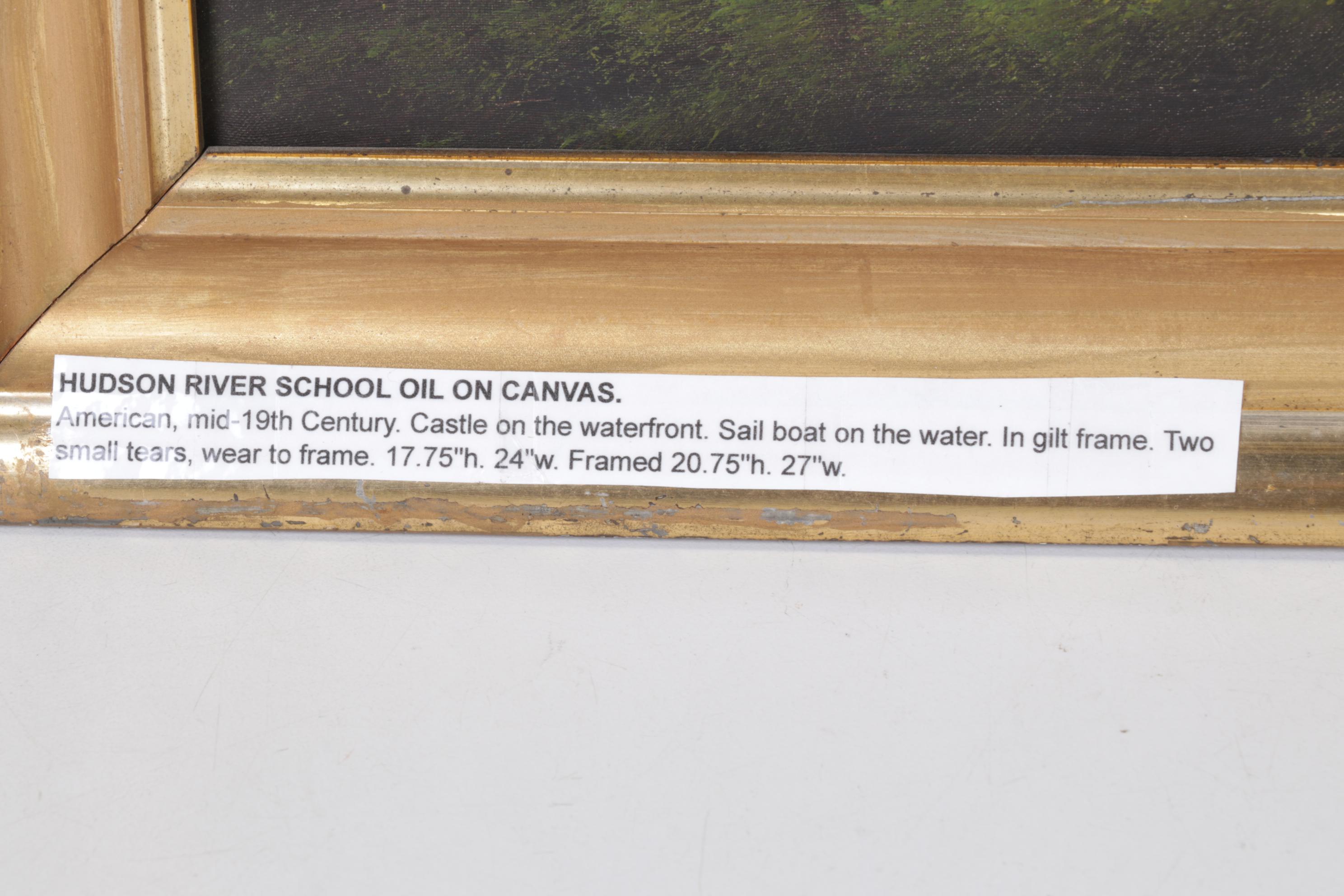 Oil on Canvas "Hudson River School" Framed Painting