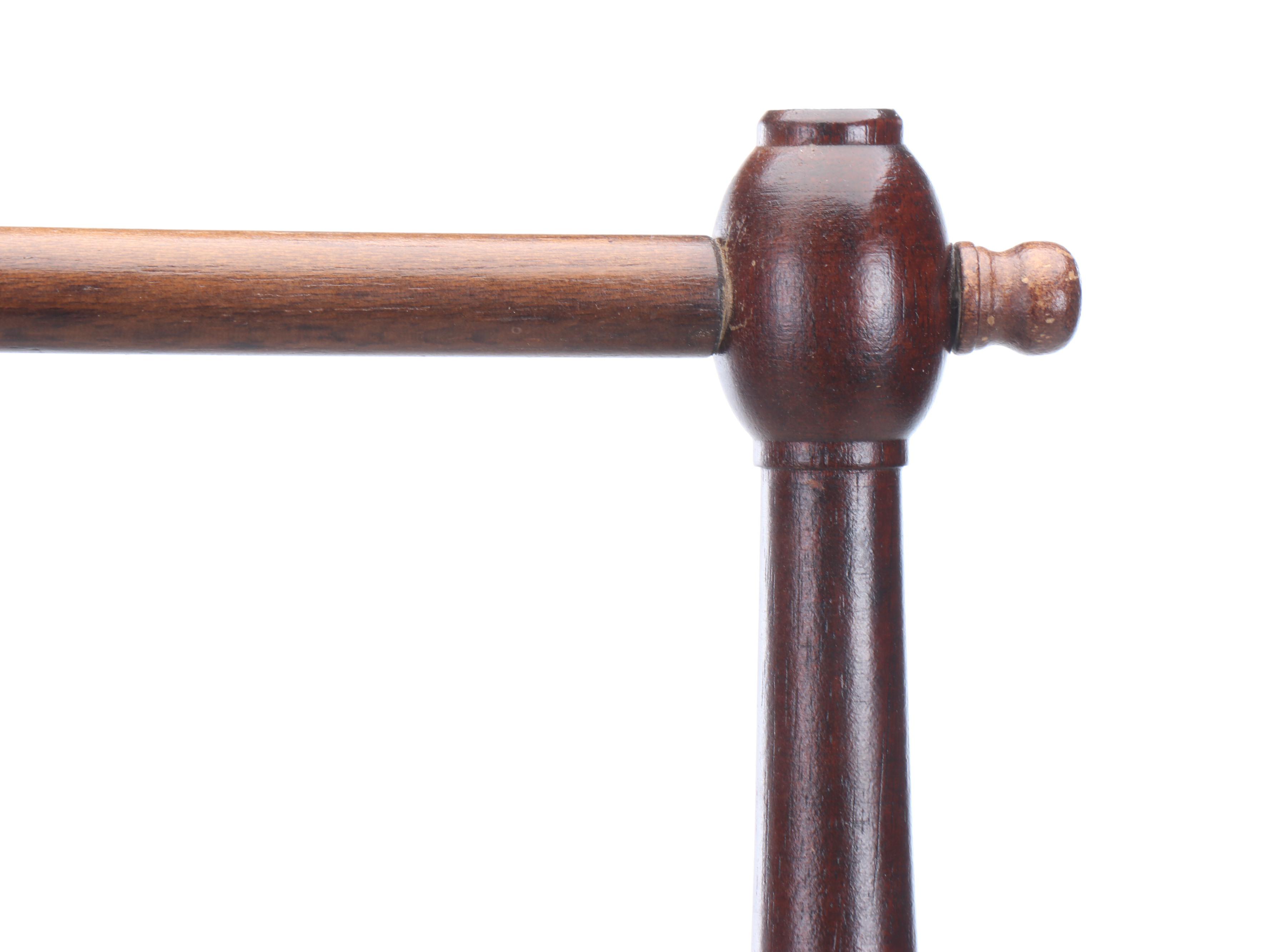 Barley Twist Wood Quilt Rack with Handmade Pieced Cotton Quilt