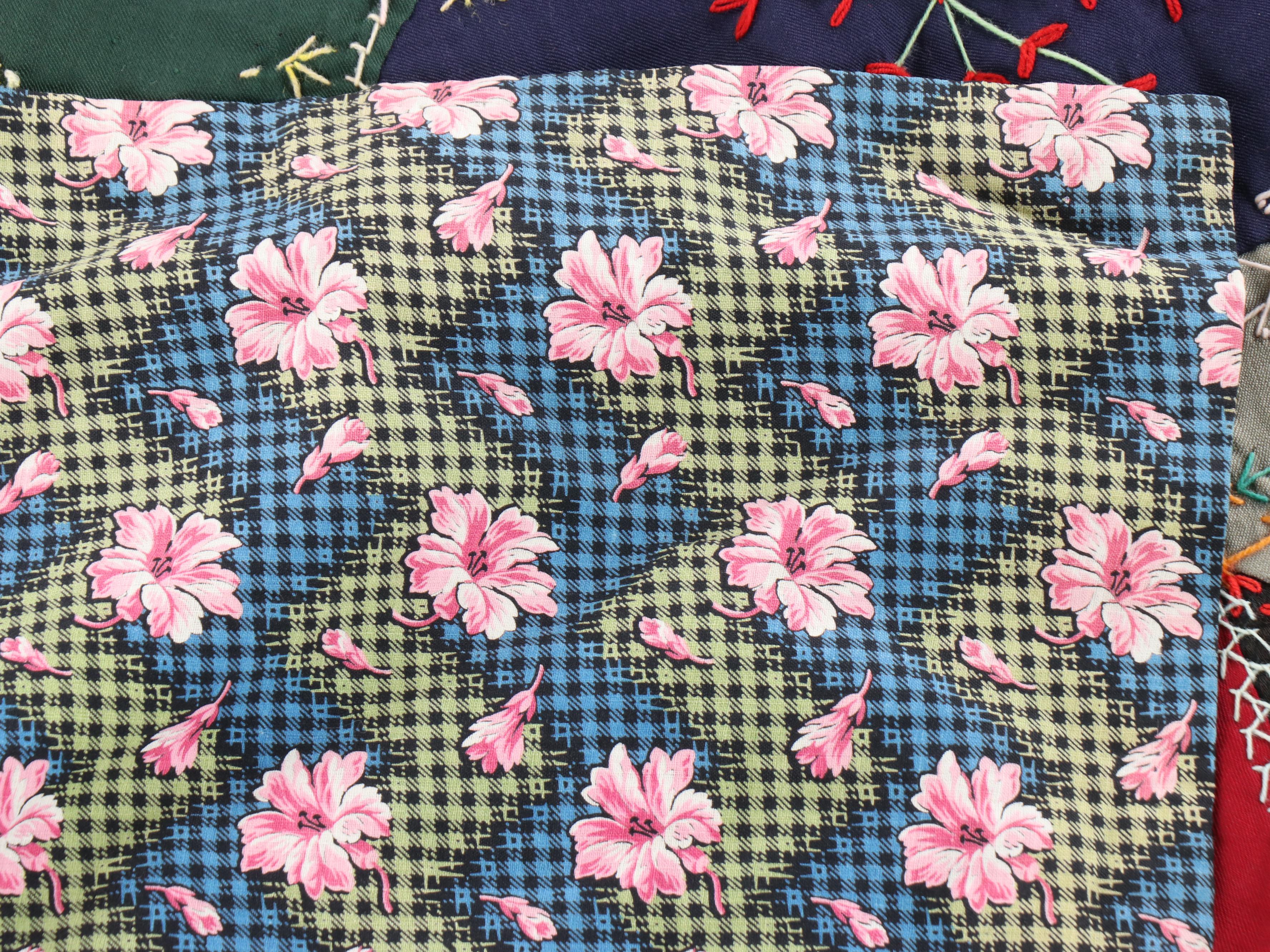 Barley Twist Wood Quilt Rack with Handmade Pieced Cotton Quilt