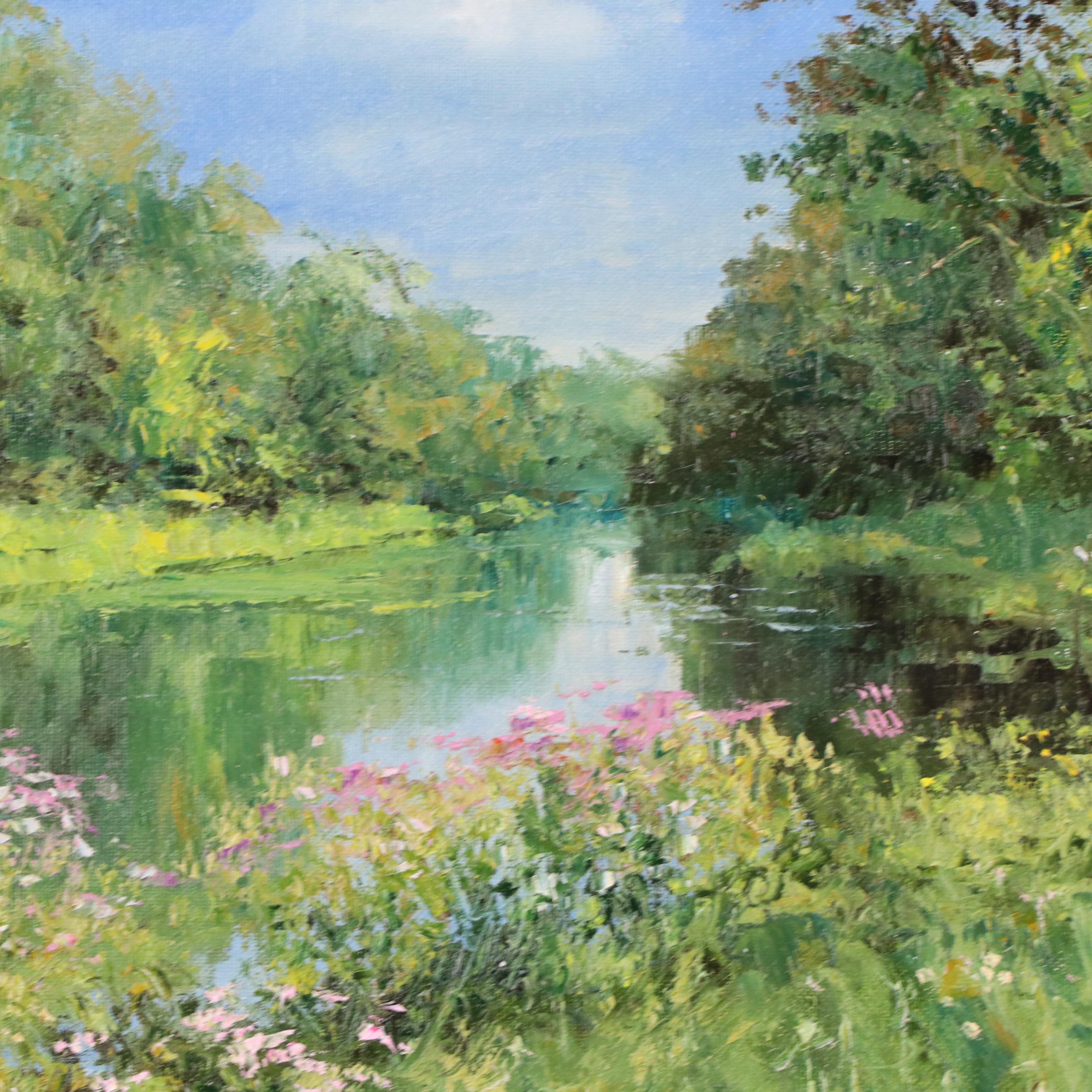 Garncarek Aleksander Pond Landscape Oil Painting, 2025