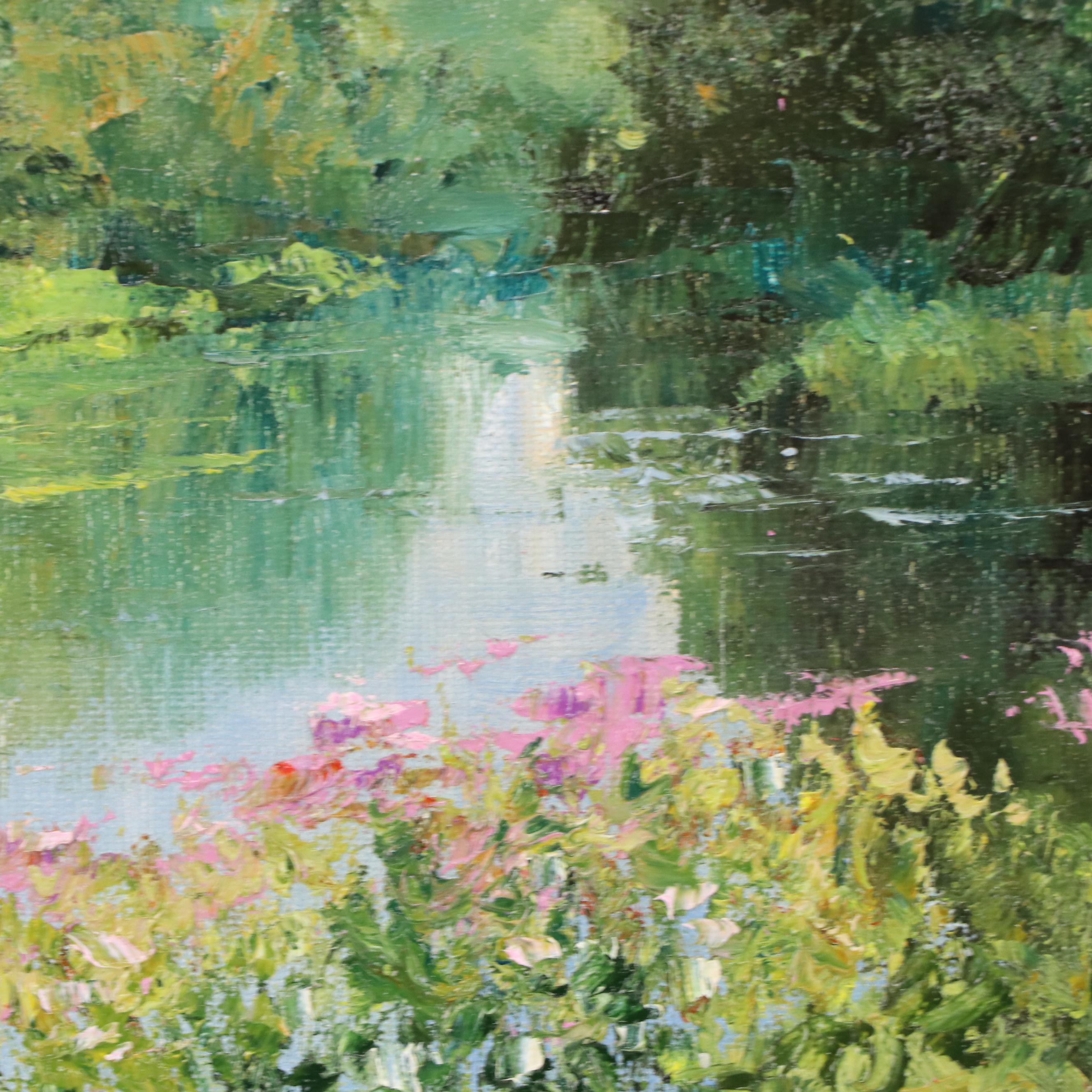 Garncarek Aleksander Pond Landscape Oil Painting, 2025