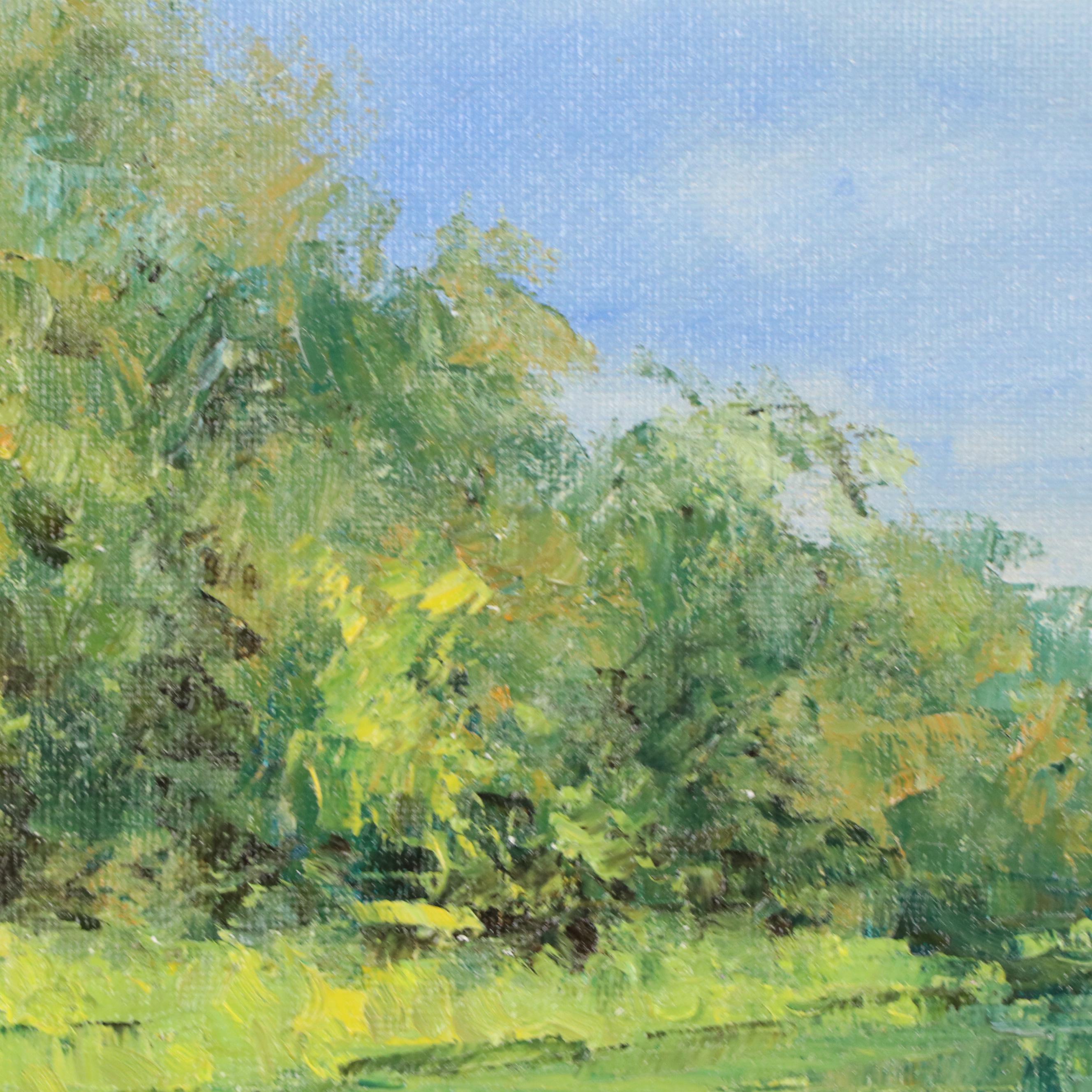 Garncarek Aleksander Pond Landscape Oil Painting, 2025