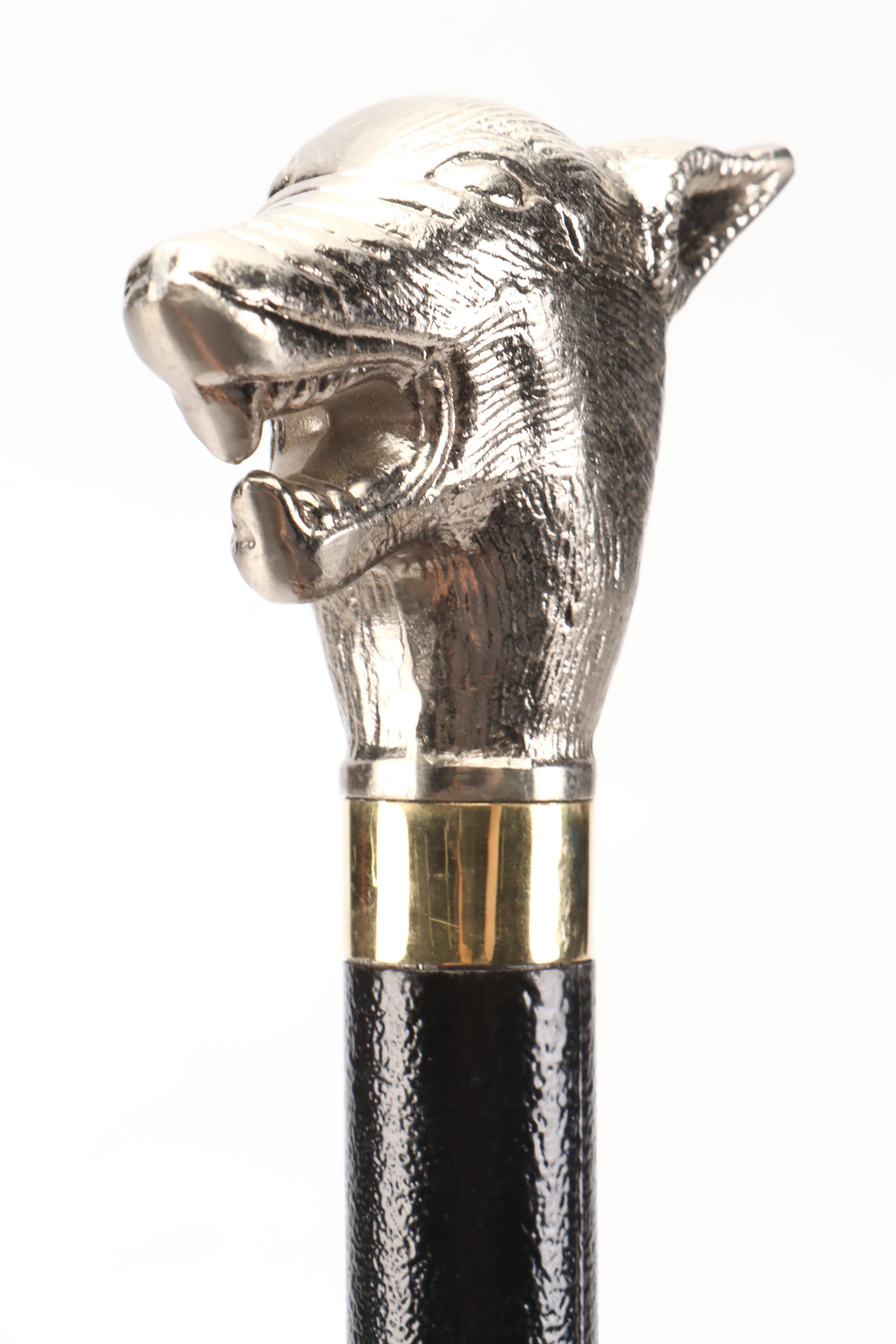 Snarling Dog Head Sword Cane