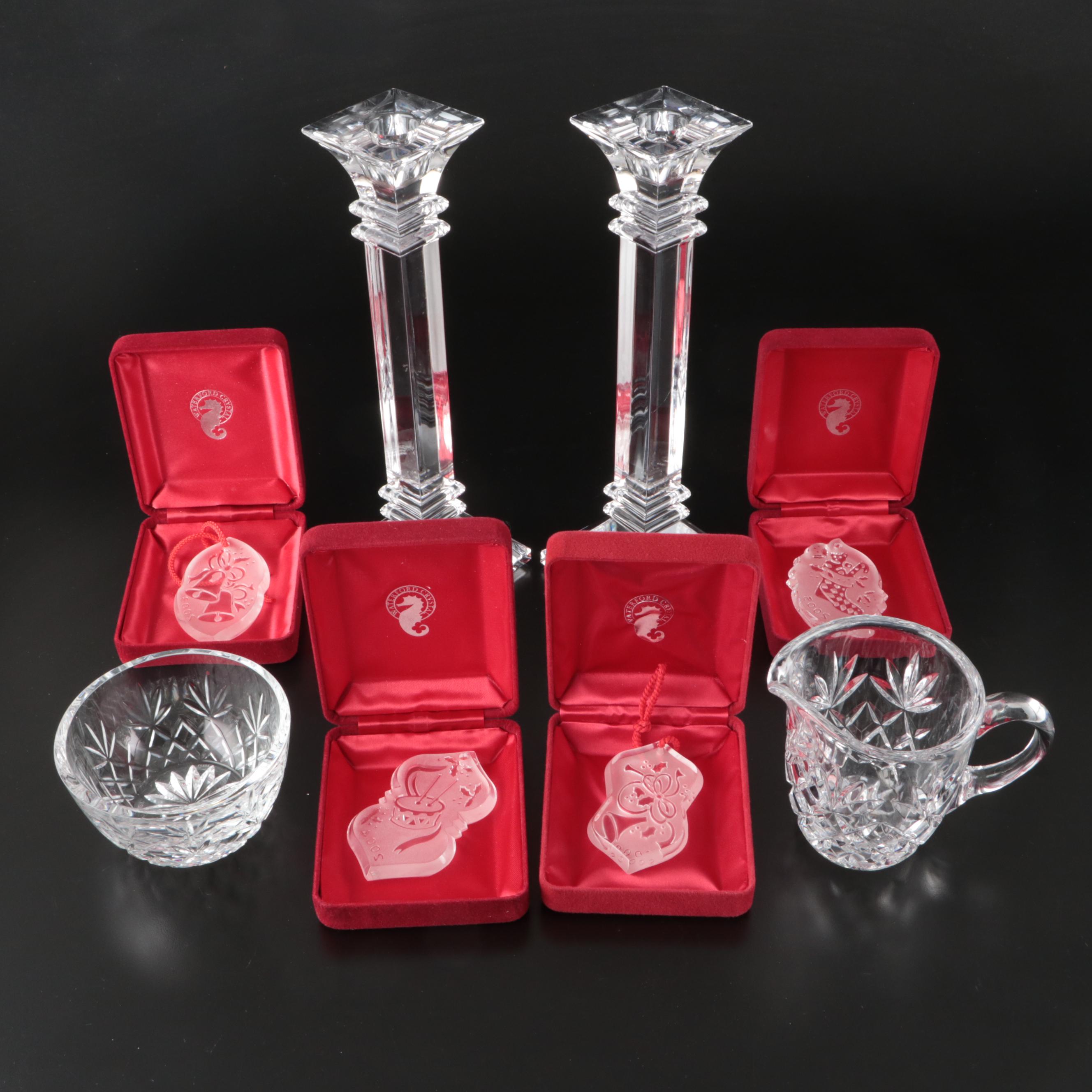 Marquis by Waterford Crystal Candle Holders with More Crystal Décor